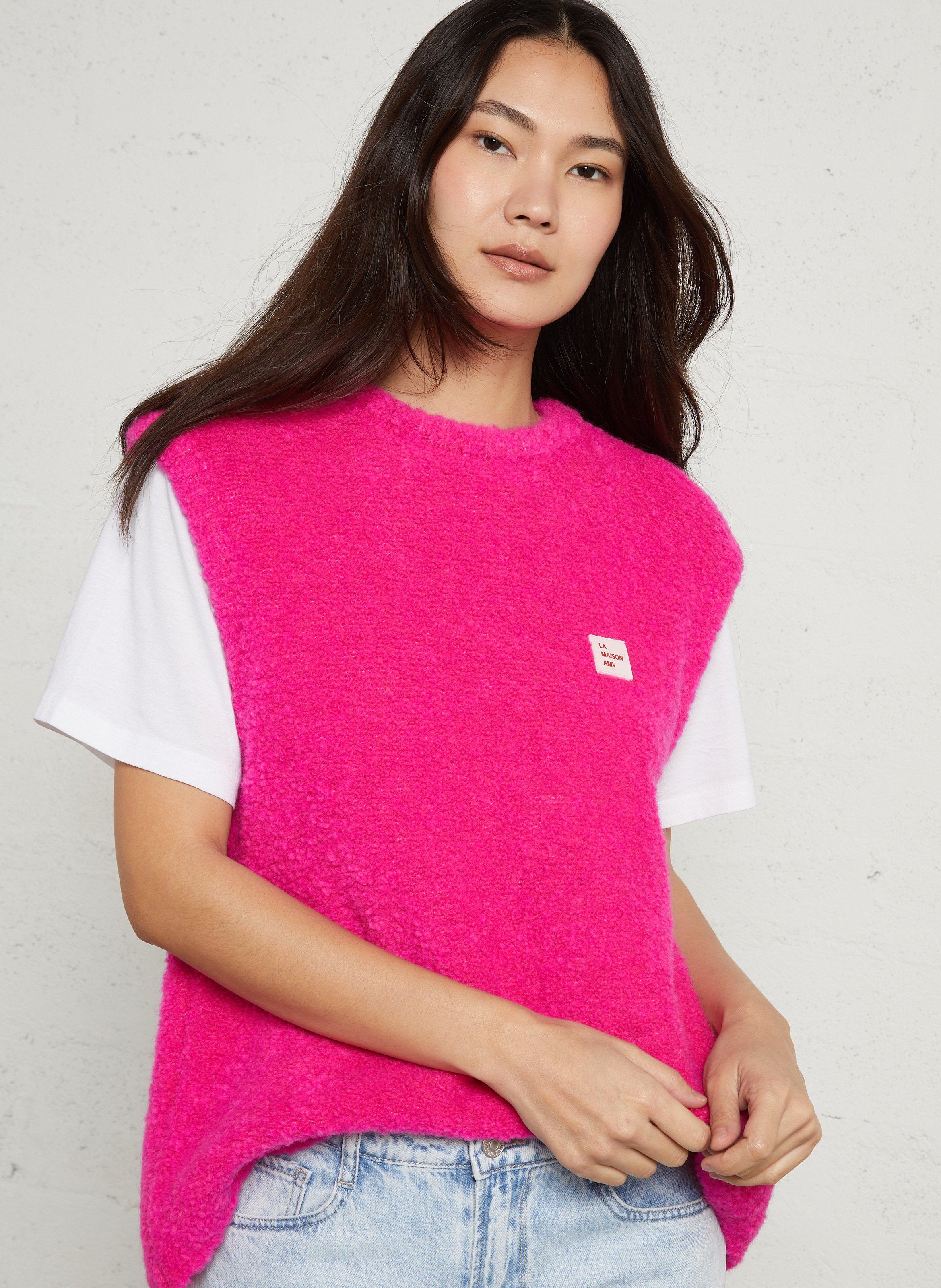 Pull oversize en maille zolly AMERICAN VINTAGE Rose