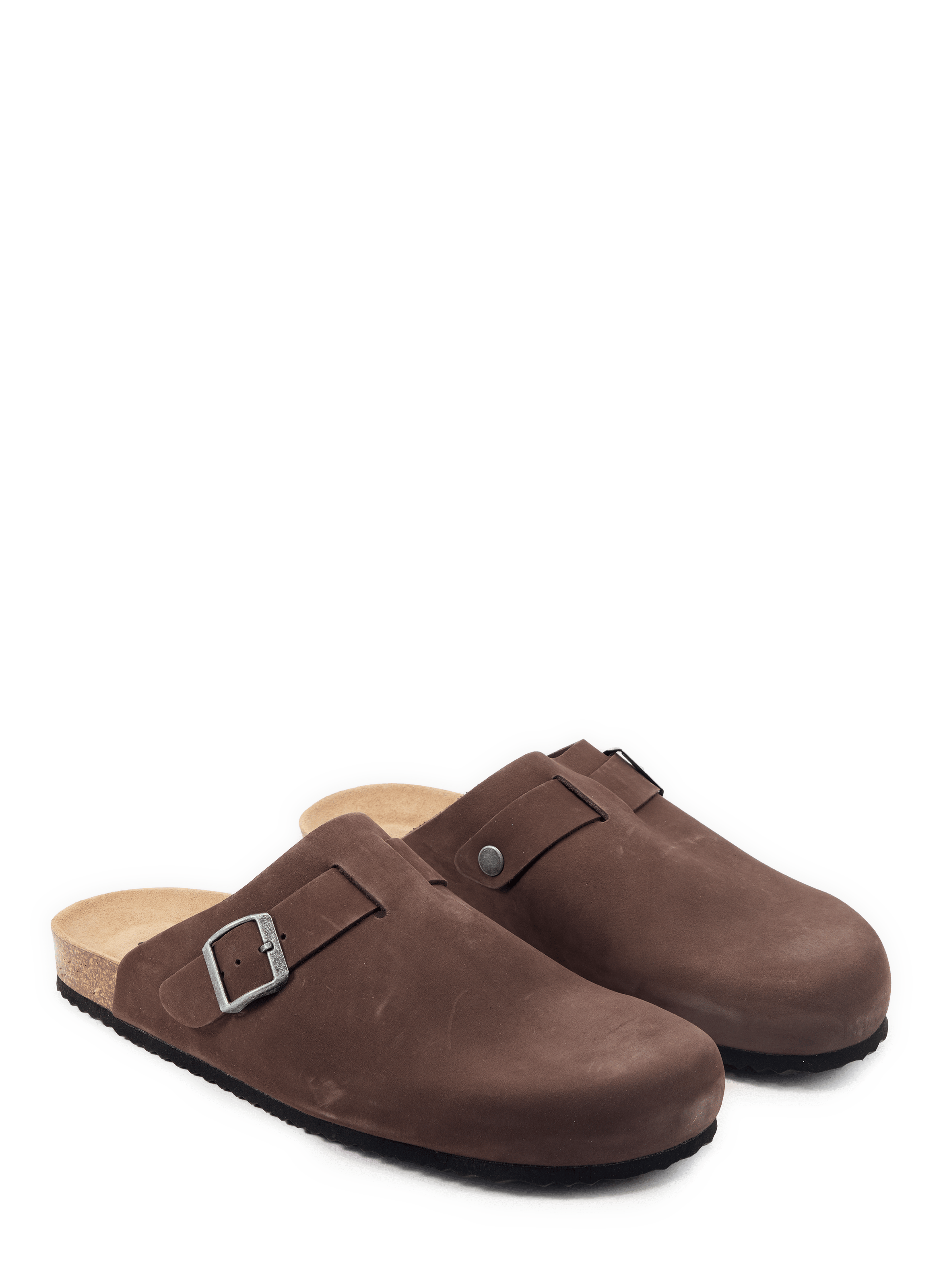 Ghita Suede Leather Mules GEOX Brown