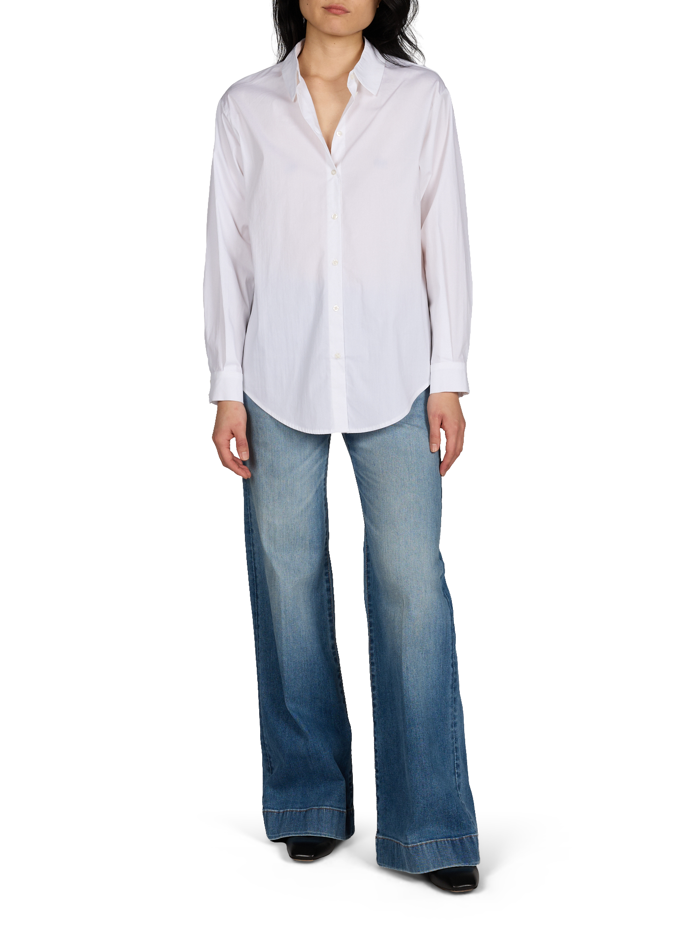Straight cotton blend Shirt OBJECT White