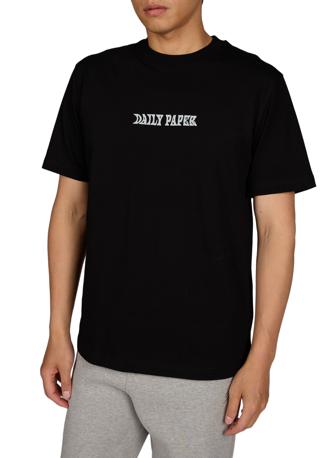 Tee-shirt col rond en coton DAILY PAPER Noir