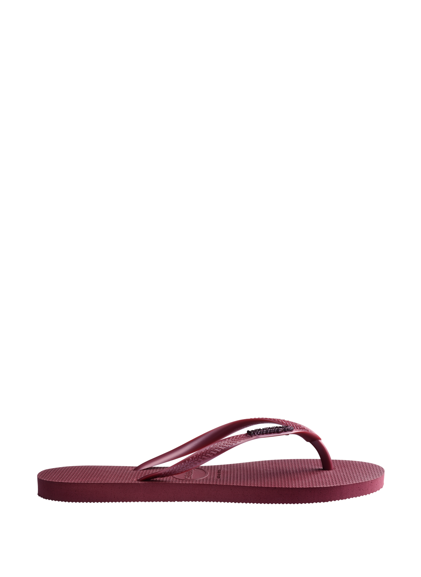 Tongs Slim Logo Metallic HAVAIANAS Rouge