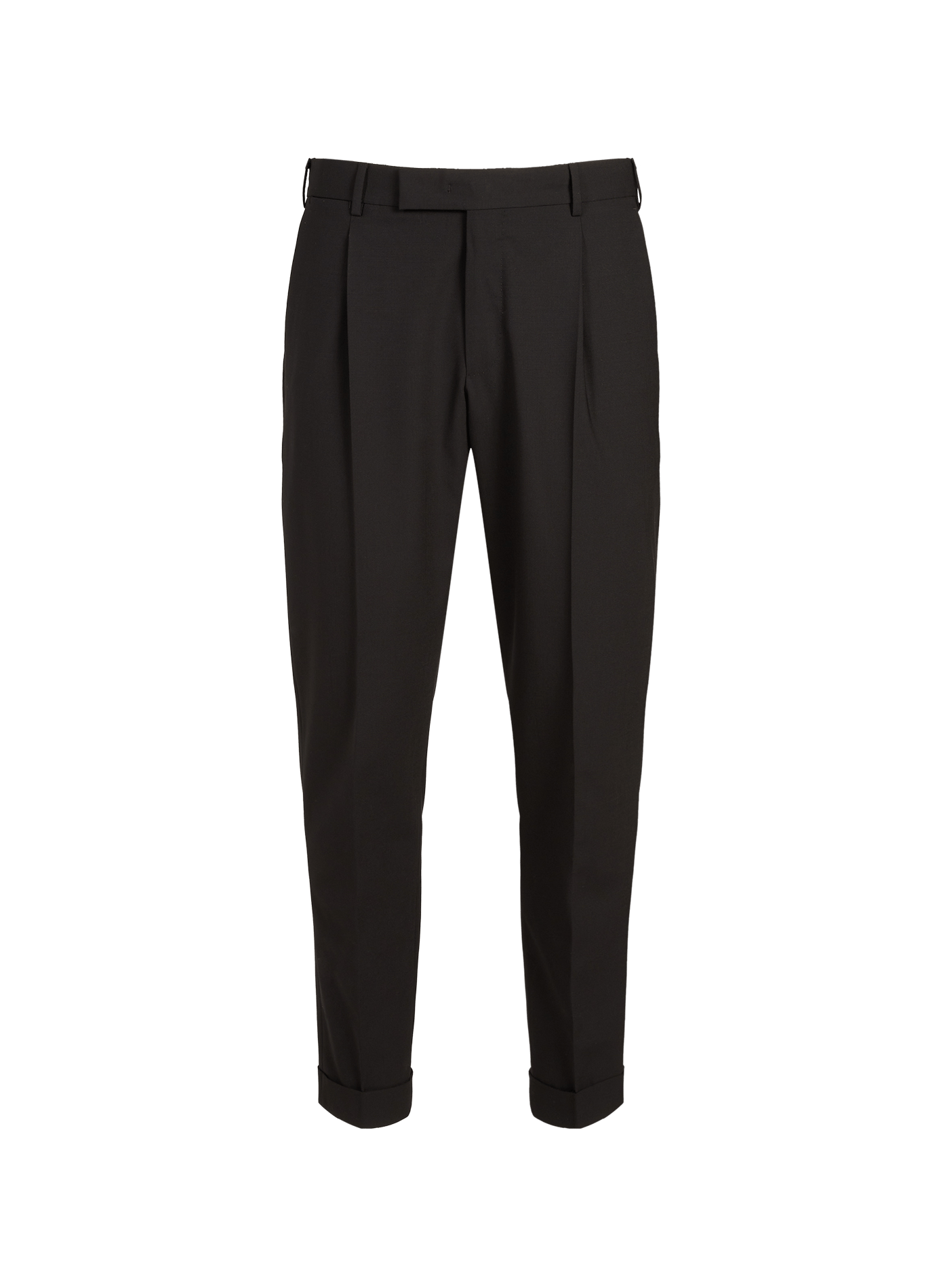Solid wool-blend pants PT01 Black