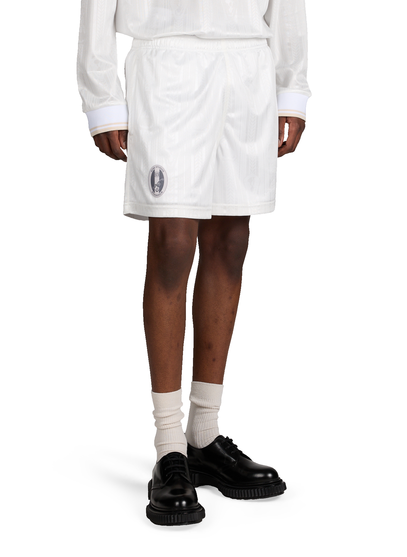 Short de sport droit court  ACNE STUDIOS Blanc