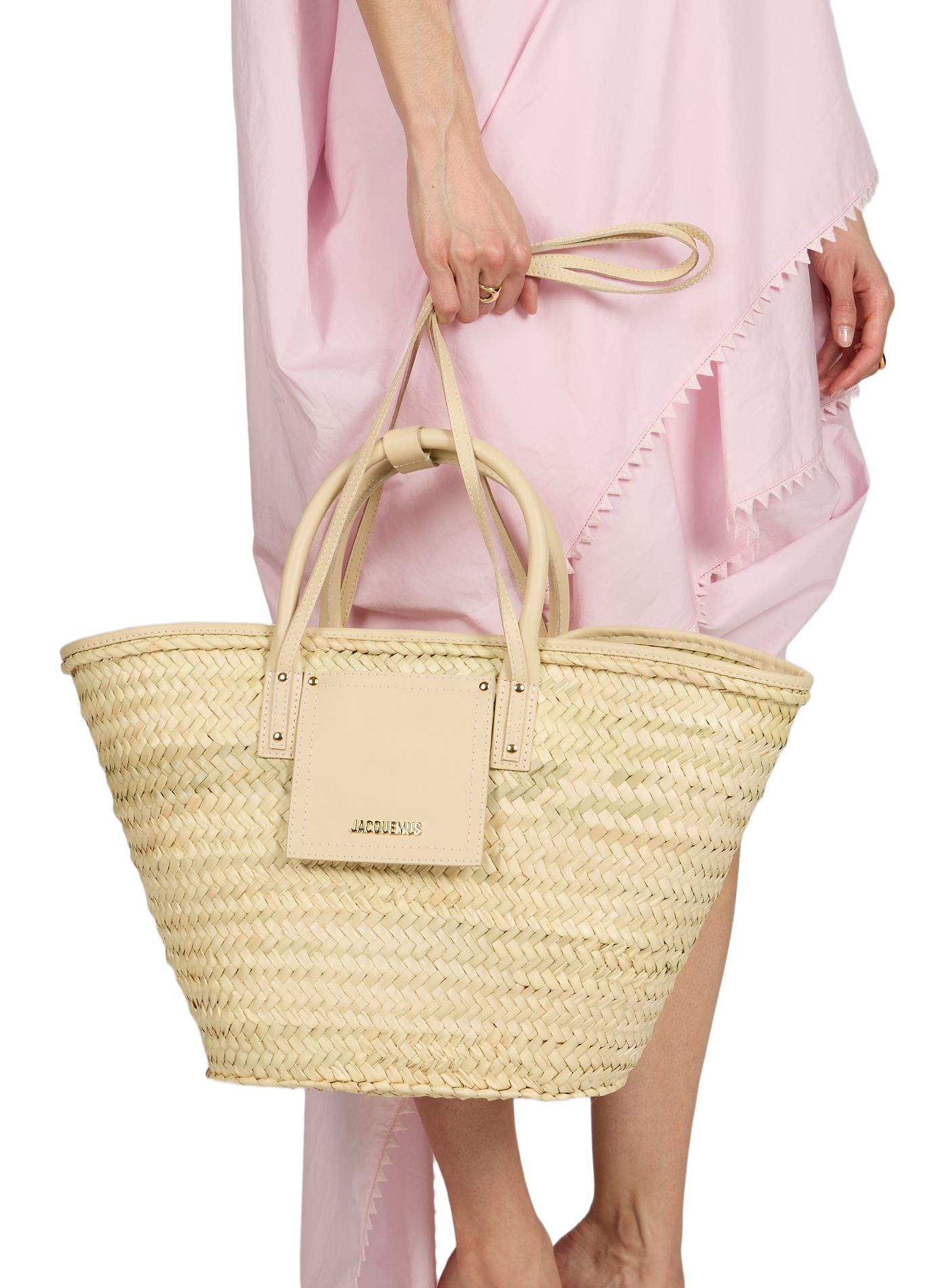 Le Panier Soli en cuir et coton JACQUEMUS Multicolore