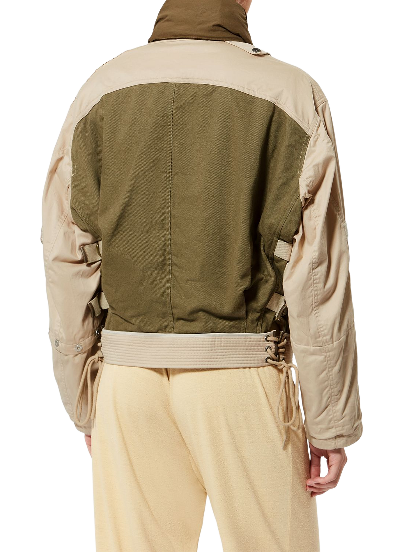 Asymmetric multi-material Julissa jacket ISABEL MARANT Khaki