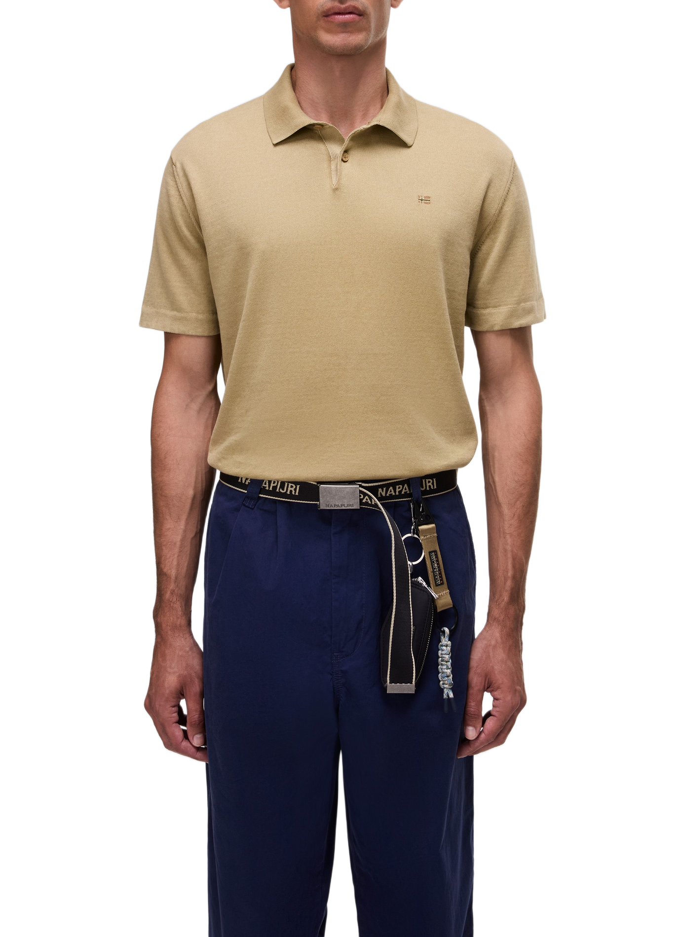 Polo manches courtes en coton NAPAPIJRI Beige