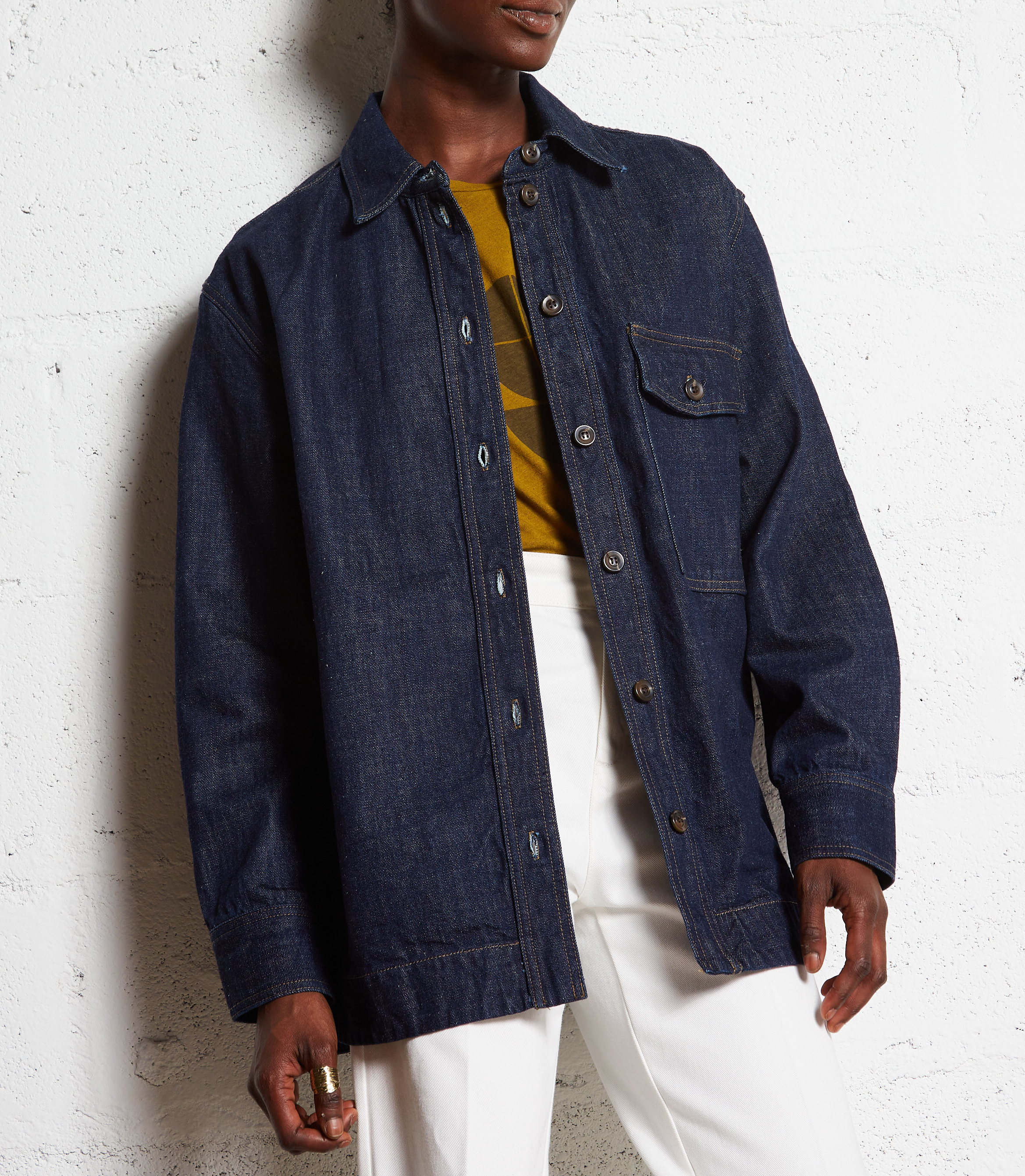 Jean large en coton california SOEUR Blanc