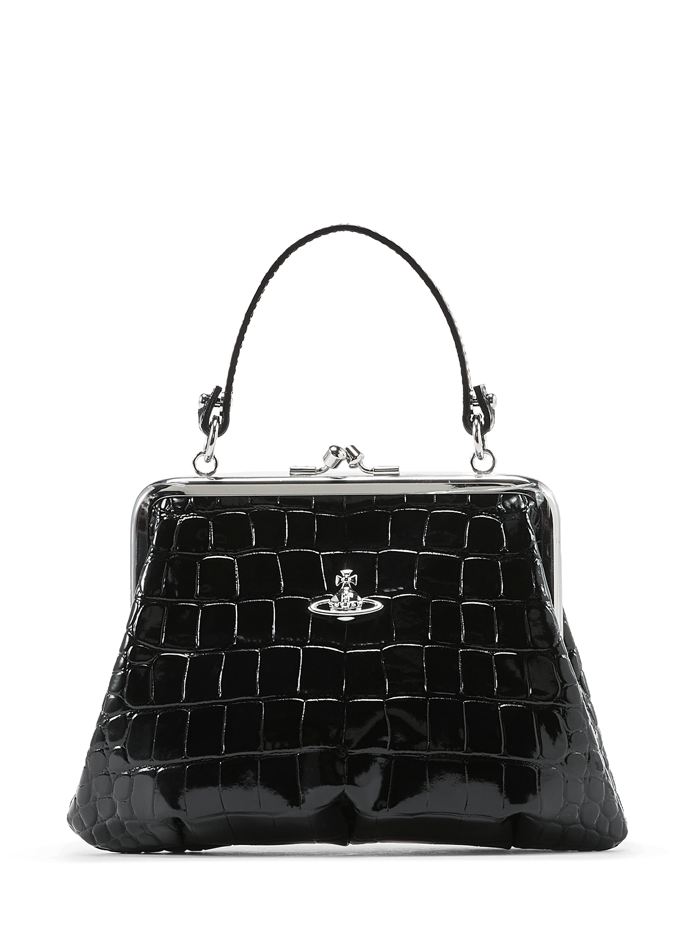 Embossed leather handbag VIVIENNE WESTWOOD Black