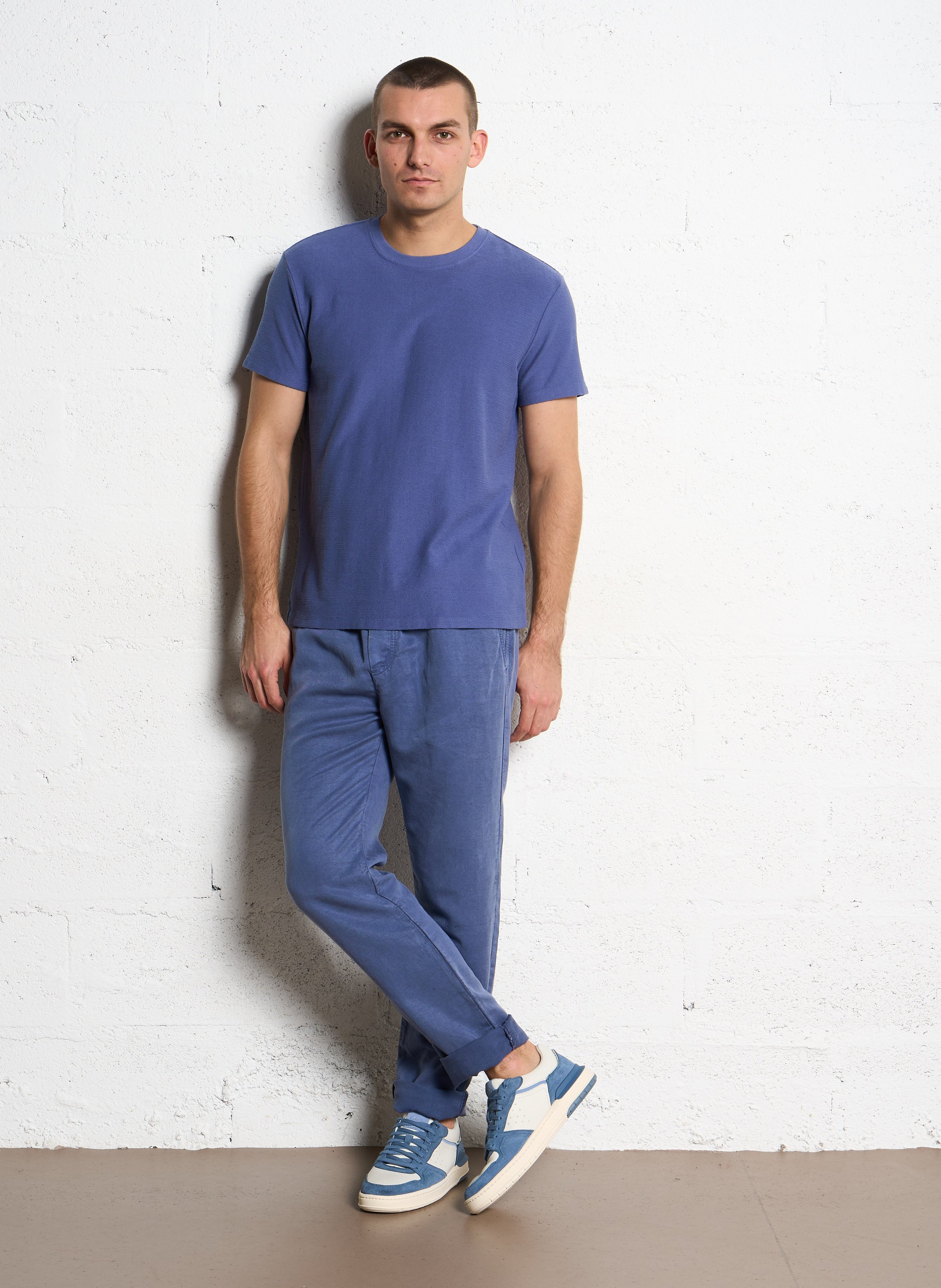 Pantalon droit IKKS Bleu