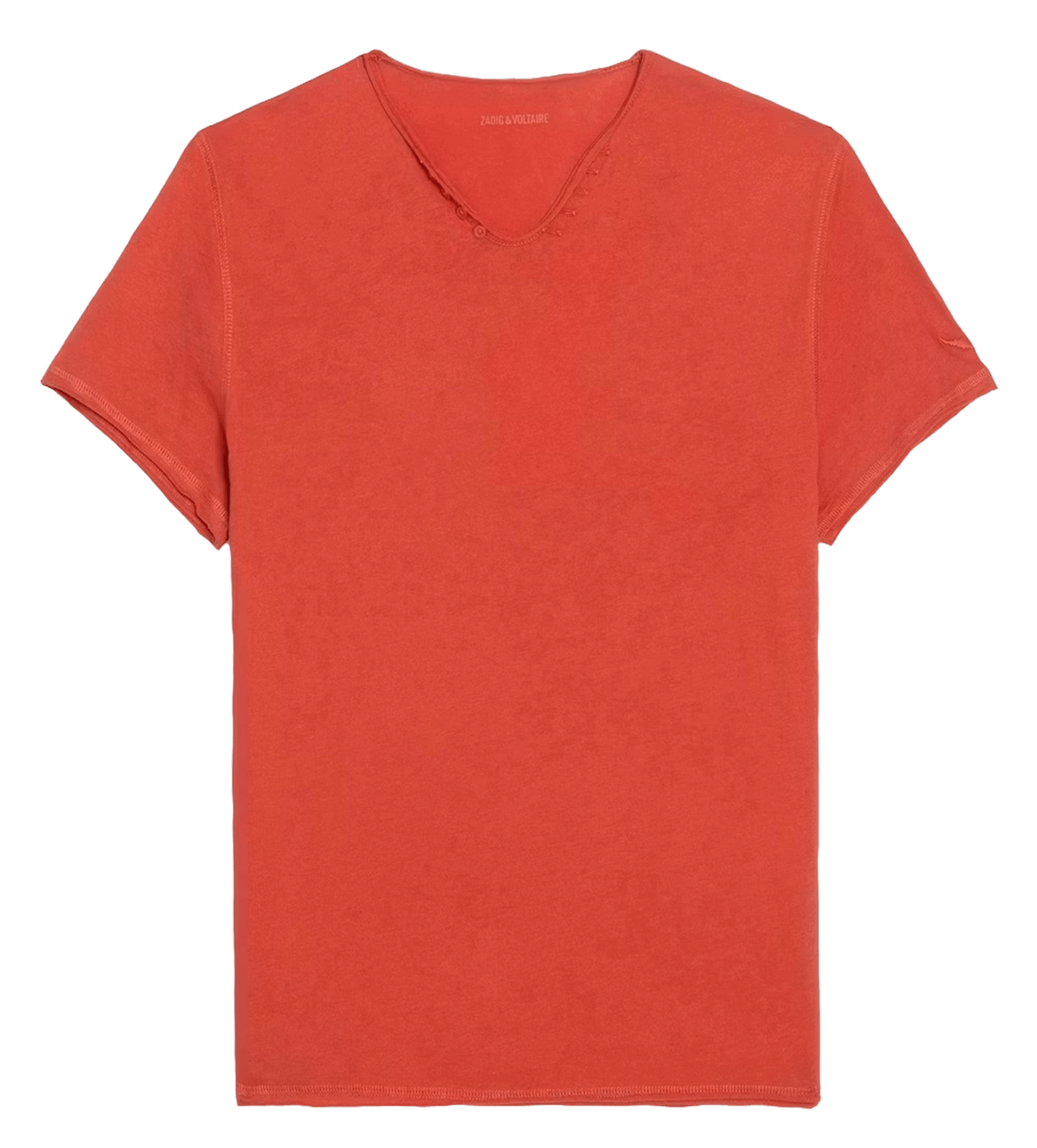 Rechte katoenen T-shirt in Monastir-stijl | Oranje ZADIG&VOLTAIRE Heren