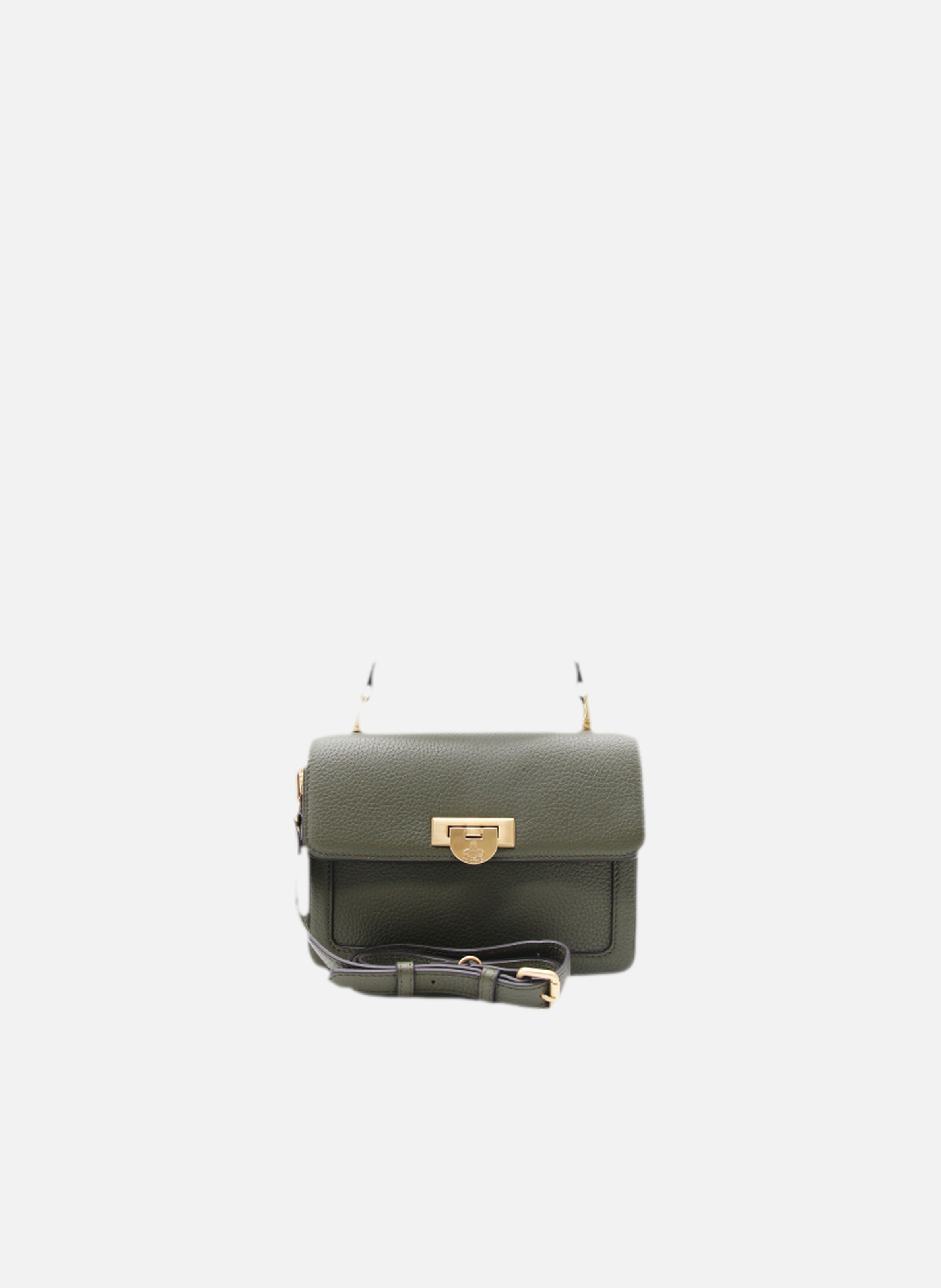 Auteuil | sac à main en cuir de vachette POURCHET Kaki