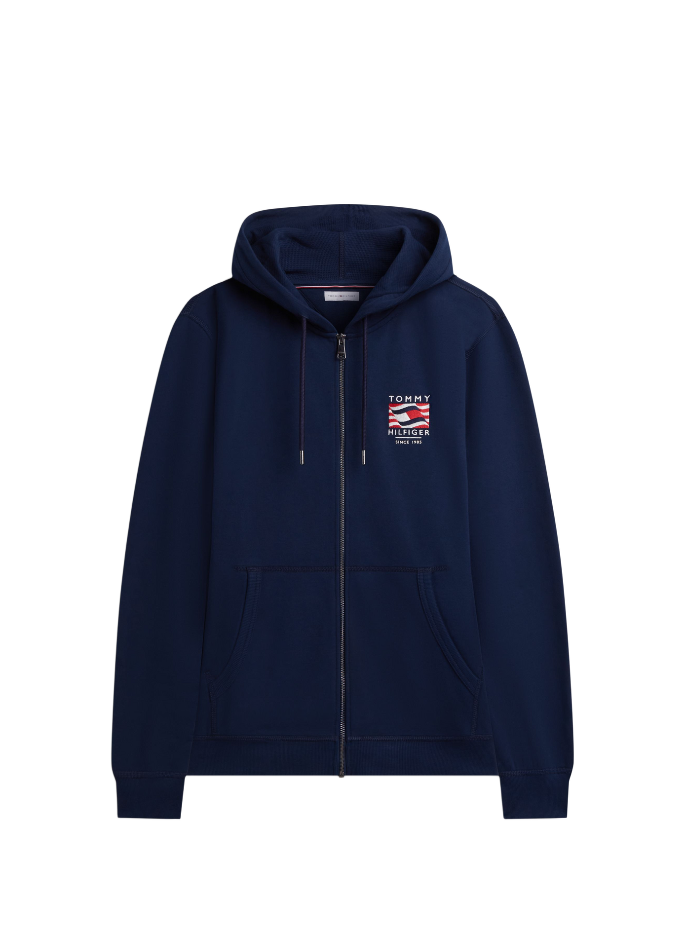 Straight cotton hoodie TOMMY HILFIGER Blue