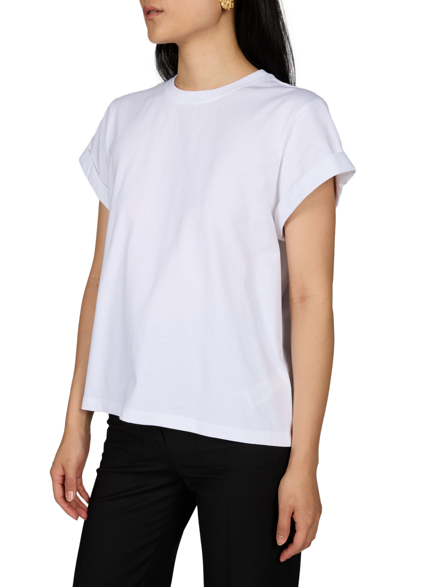 Straight cotton t-shirt VICTORIA BECKHAM White