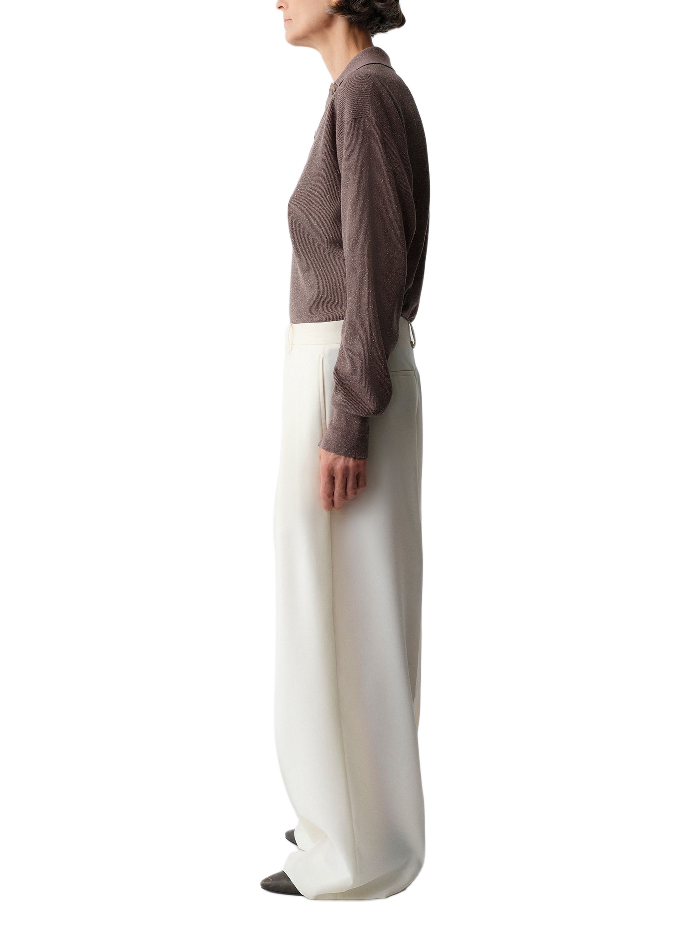 Wide-leg woolen trousers Alexandra CALVIN KLEIN COLLECTION White