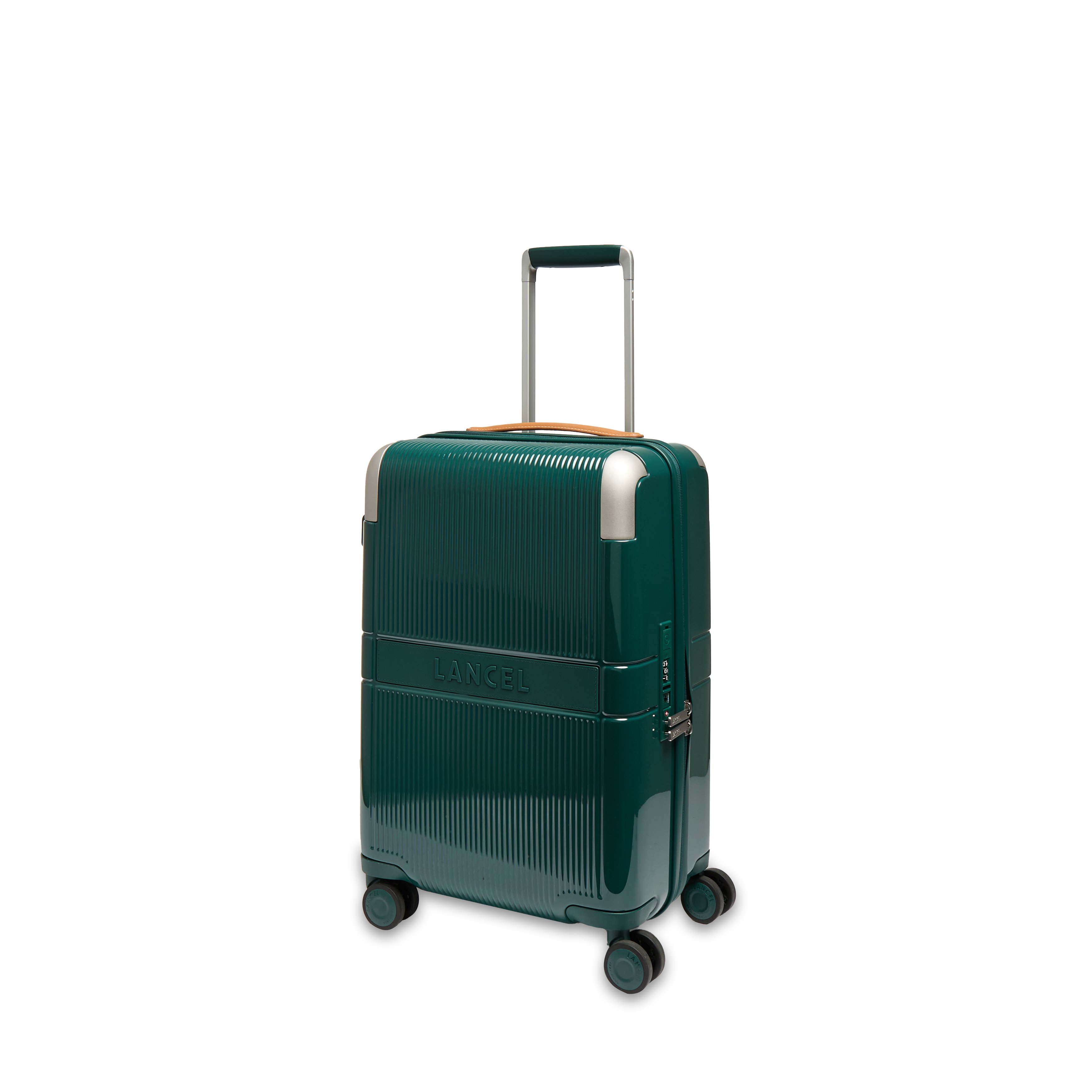 Valise cabine extensible à 4 roues avec double serrure tsa LANCEL Vert