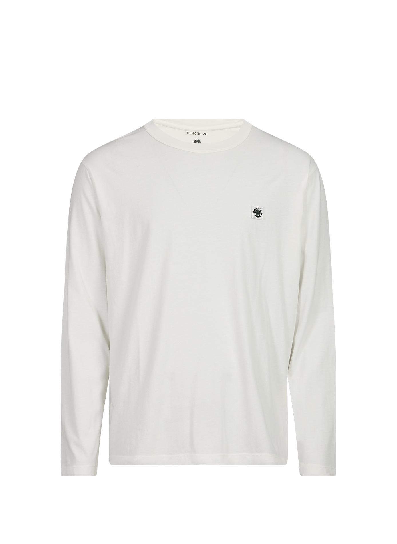 Gerader T-Shirt mit Rundhalsausschnitt und Siebdruck THINKING MU Weiss