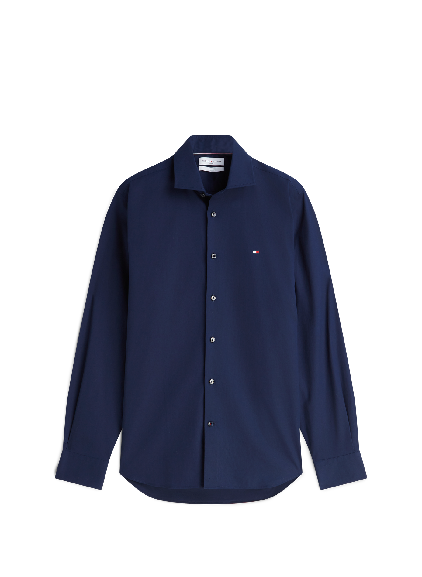 Straight classic collar shirt in cotton TOMMY HILFIGER Blue