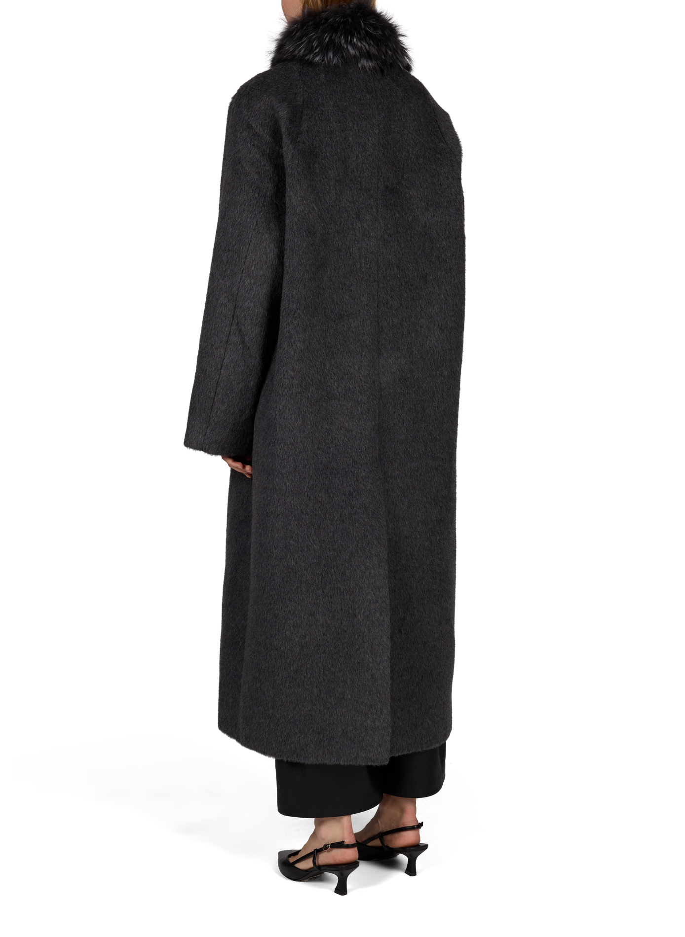 Cléo long coat in wool and alpaca VIKTORIA CHAN Grey