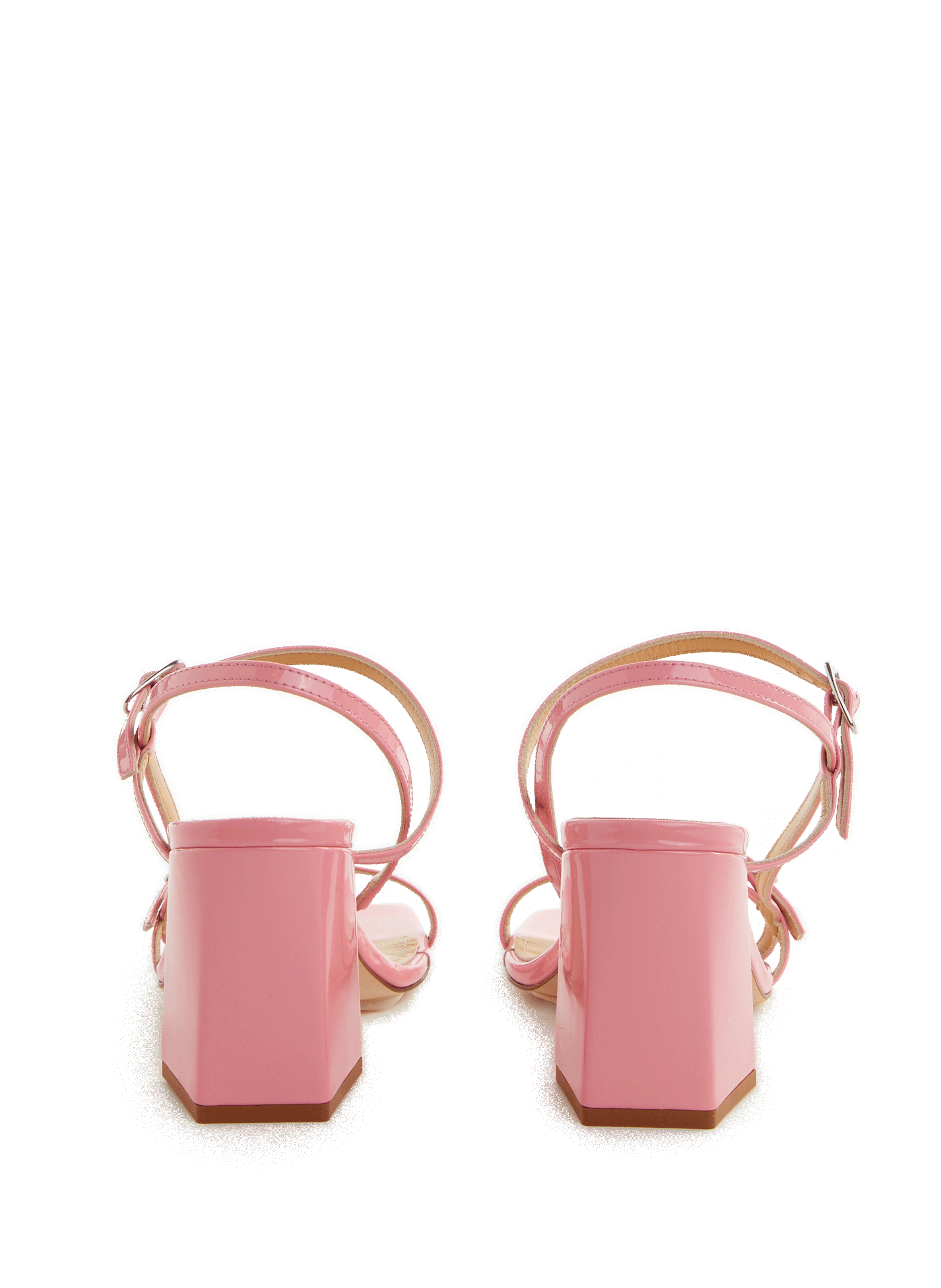 Hilda leather heeled sandals AEYDE Pink