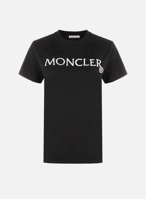T-shirt logotypé en coton BlackMONCLER 