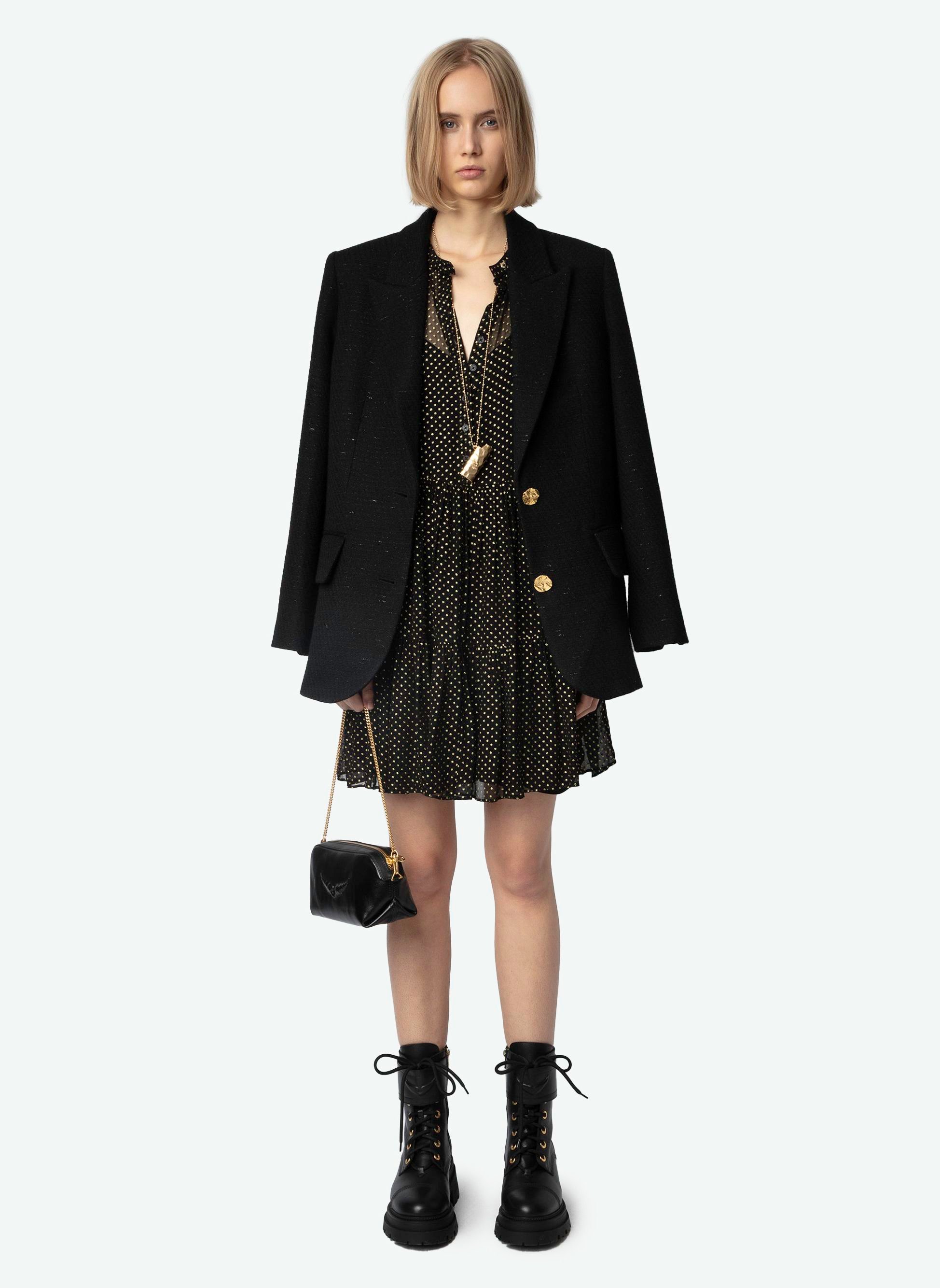 Robe courte transparente randy ZADIG&VOLTAIRE Noir