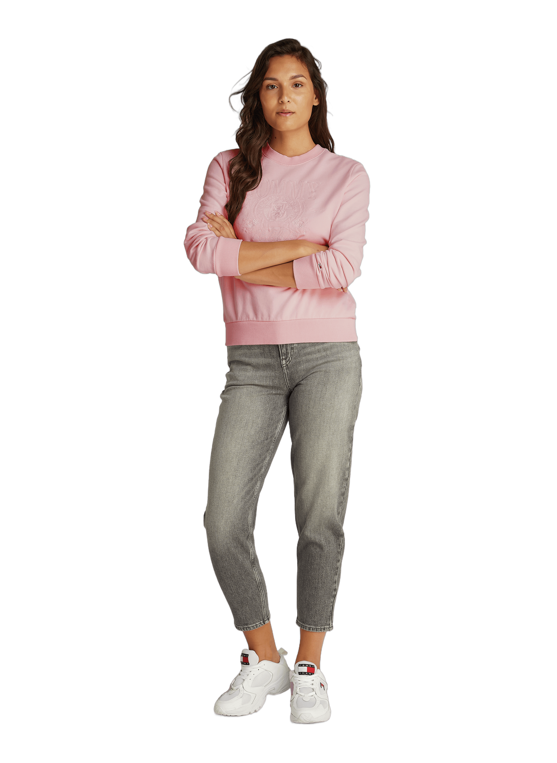 Sweatshirt en coton TOMMY HILFIGER Rose