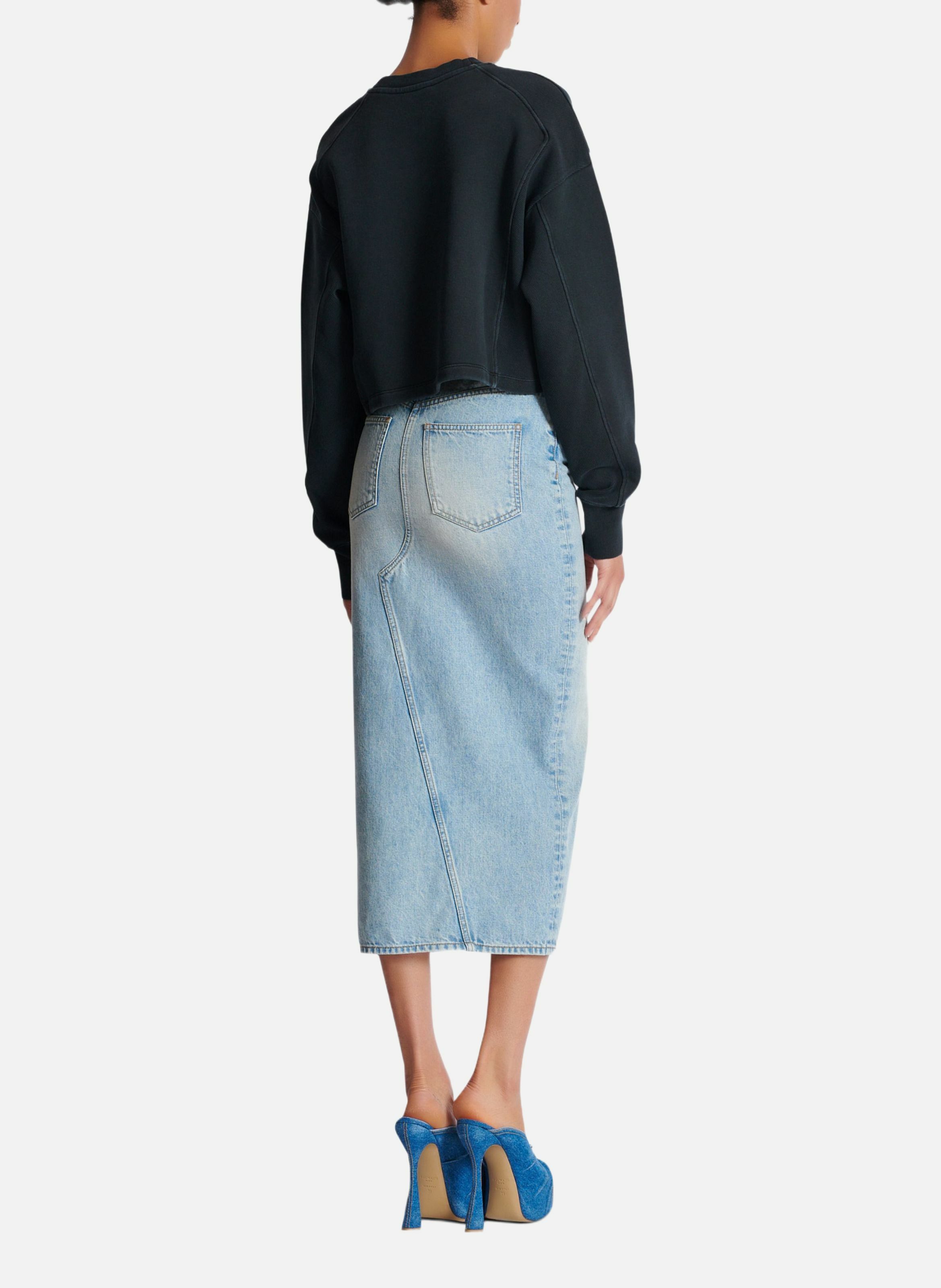 Sweatshirt brodé balmain couture BALMAIN Gris