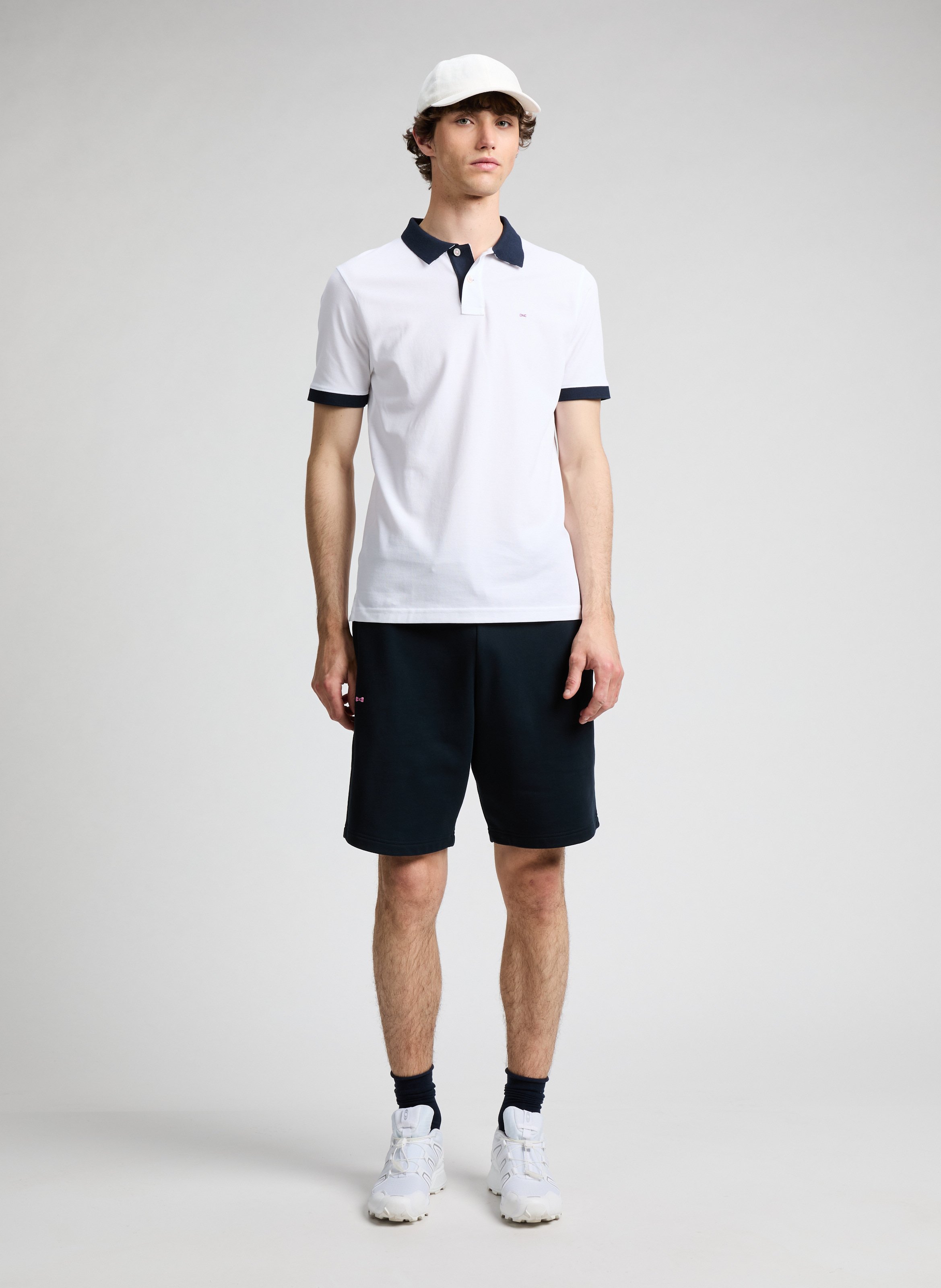 Short sleeve cotton polo shirt EDEN PARK White
