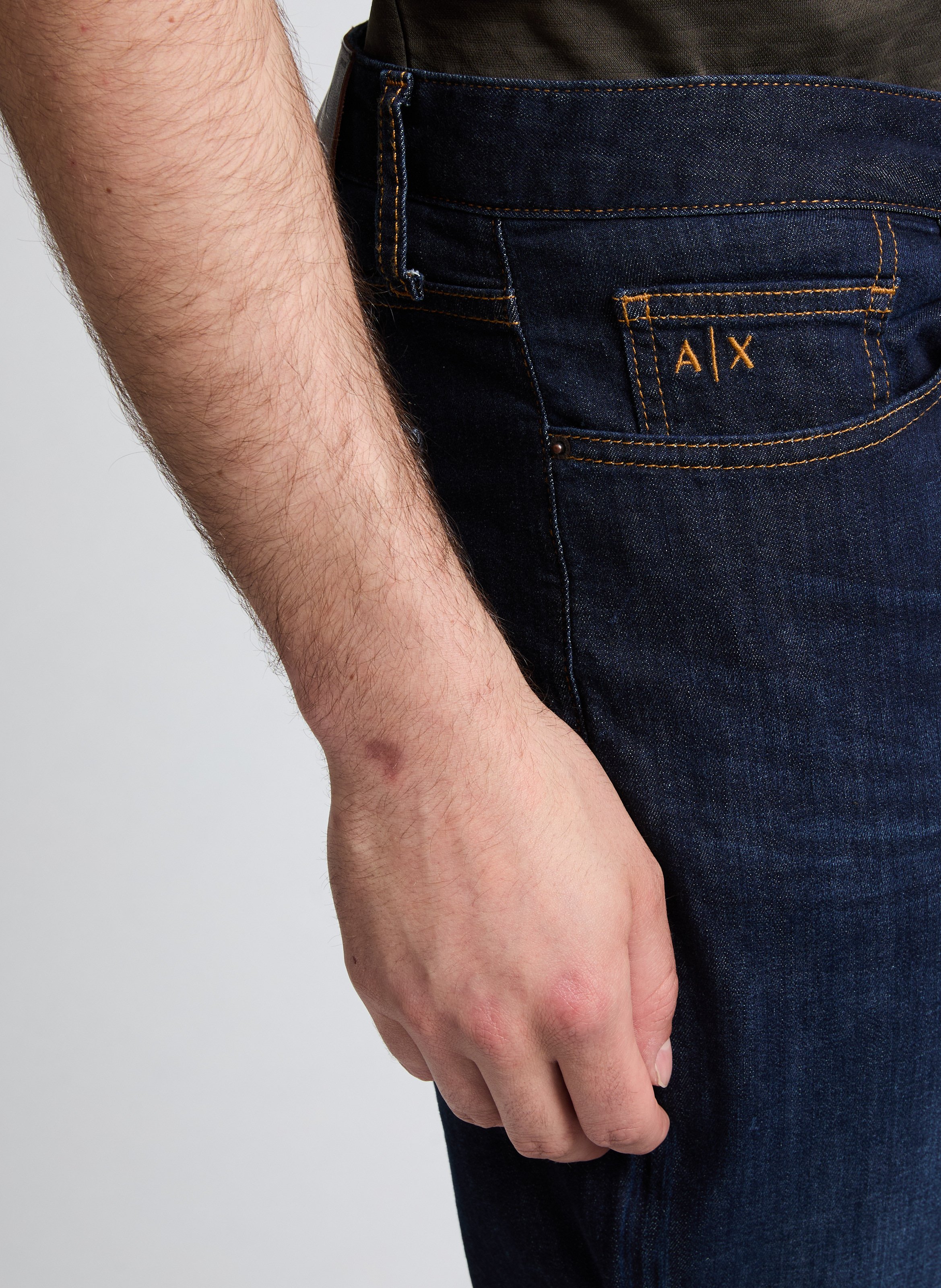 Cotton-blend skinny jeans ARMANI EXCHANGE Blue