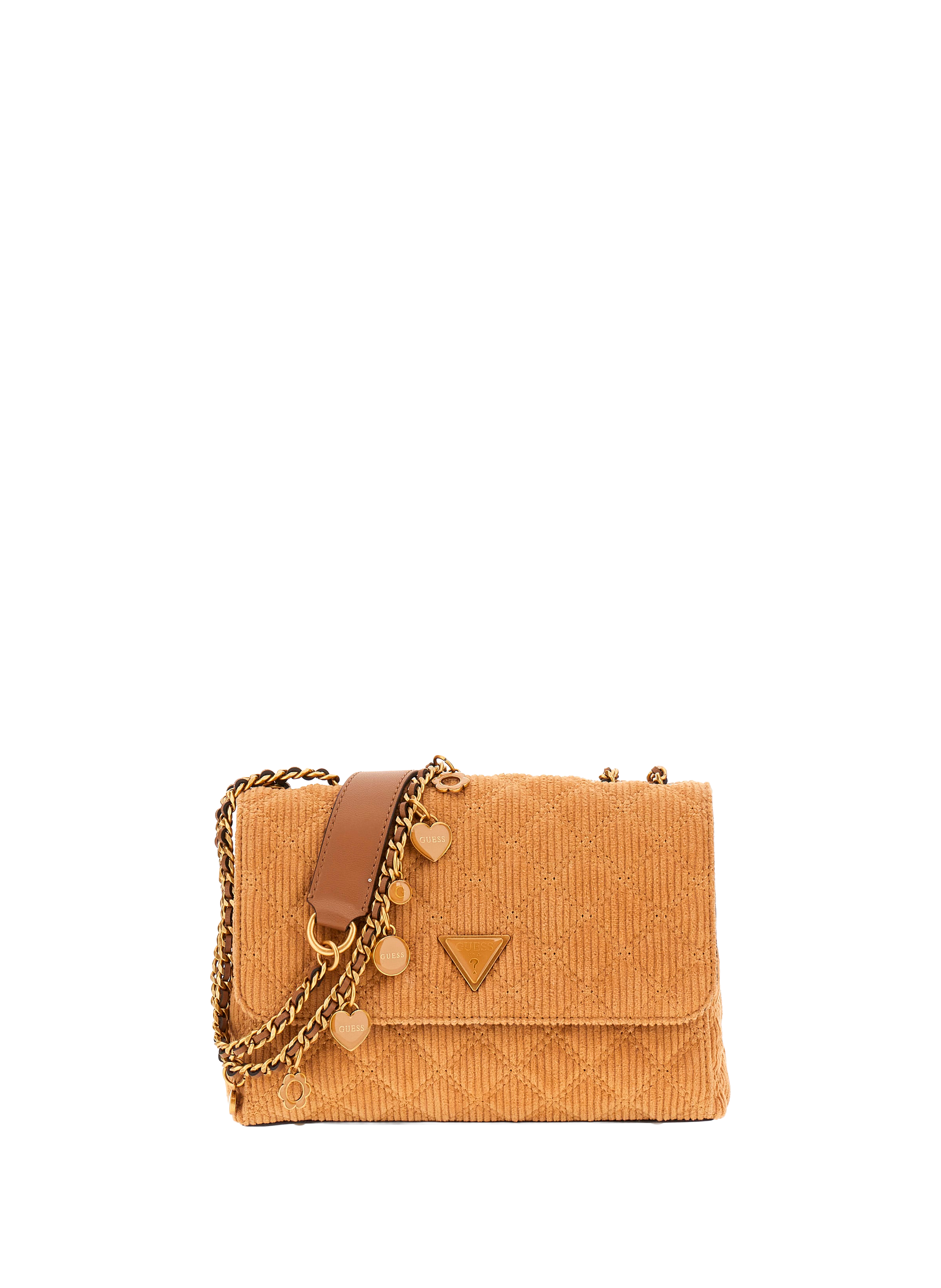 GUESS Sac matelassée en coton mélangée Brown