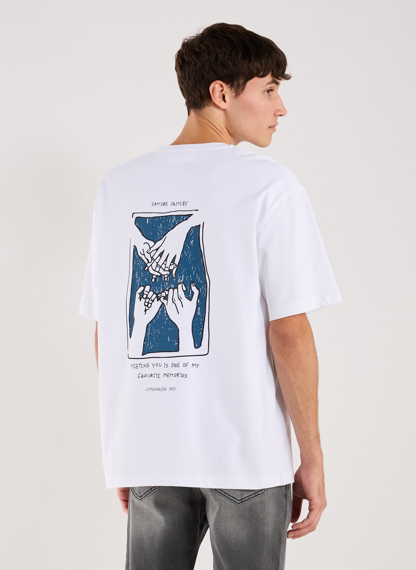 T-shirt imprimé en coton SAMSOE SAMSOE Blanc