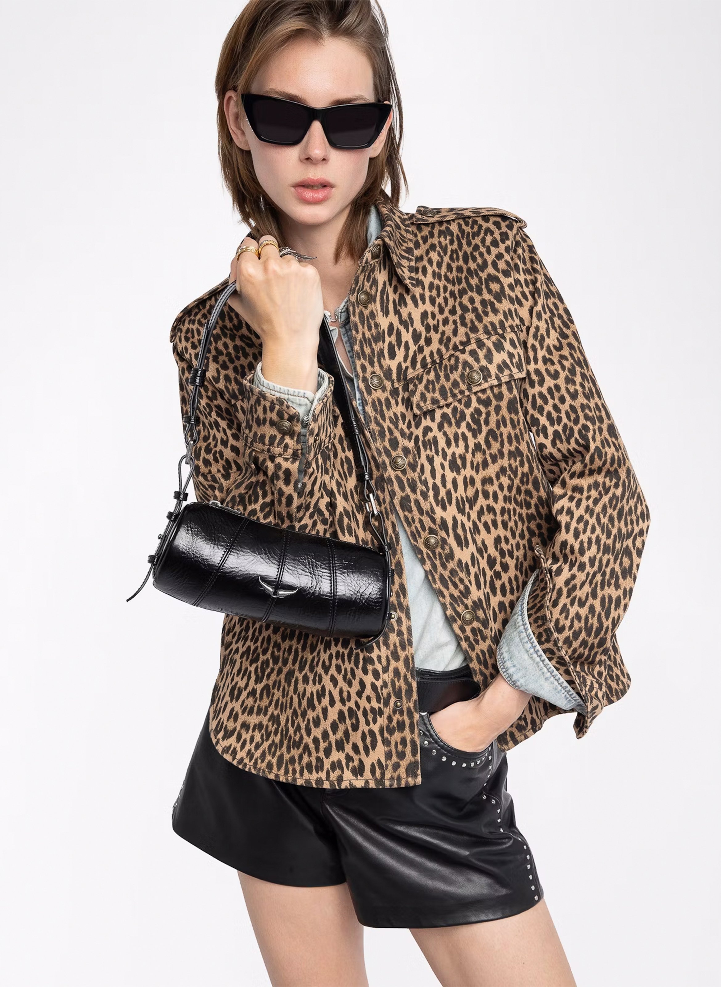 Sac porté épaule en cuir le roudoudou ZADIG&VOLTAIRE Noir