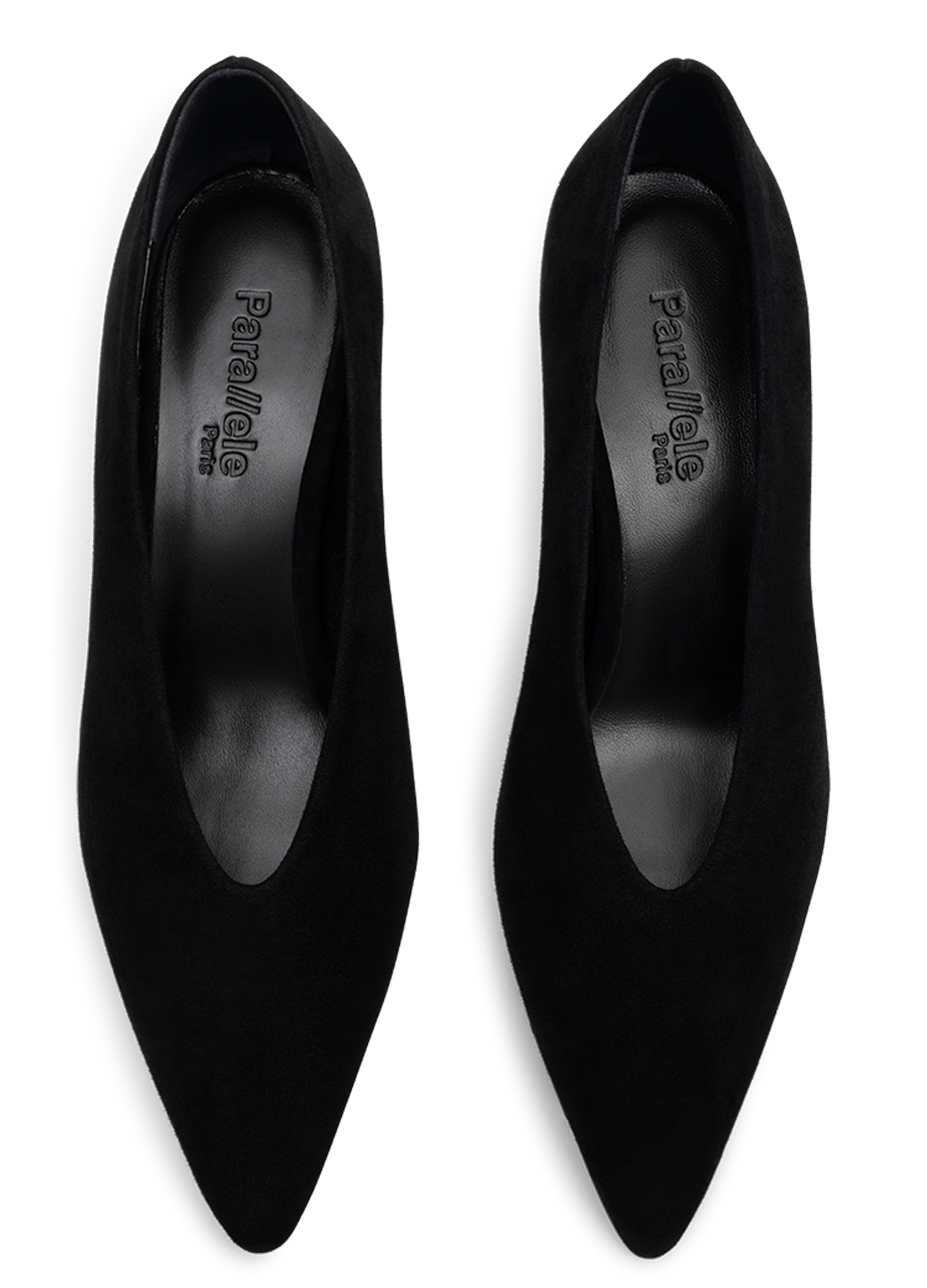 Escarpins selma en chevre velours PARALLELE Noir