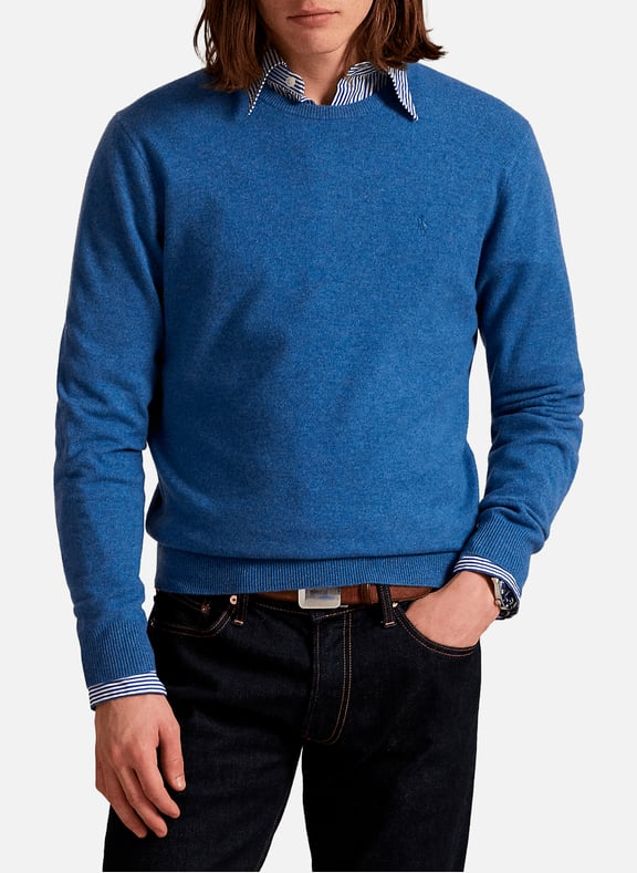 Round-neck wool jumper Blue by POLO RALPH LAUREN POLO RALPH LAUREN Round-neck wool jumper Blue