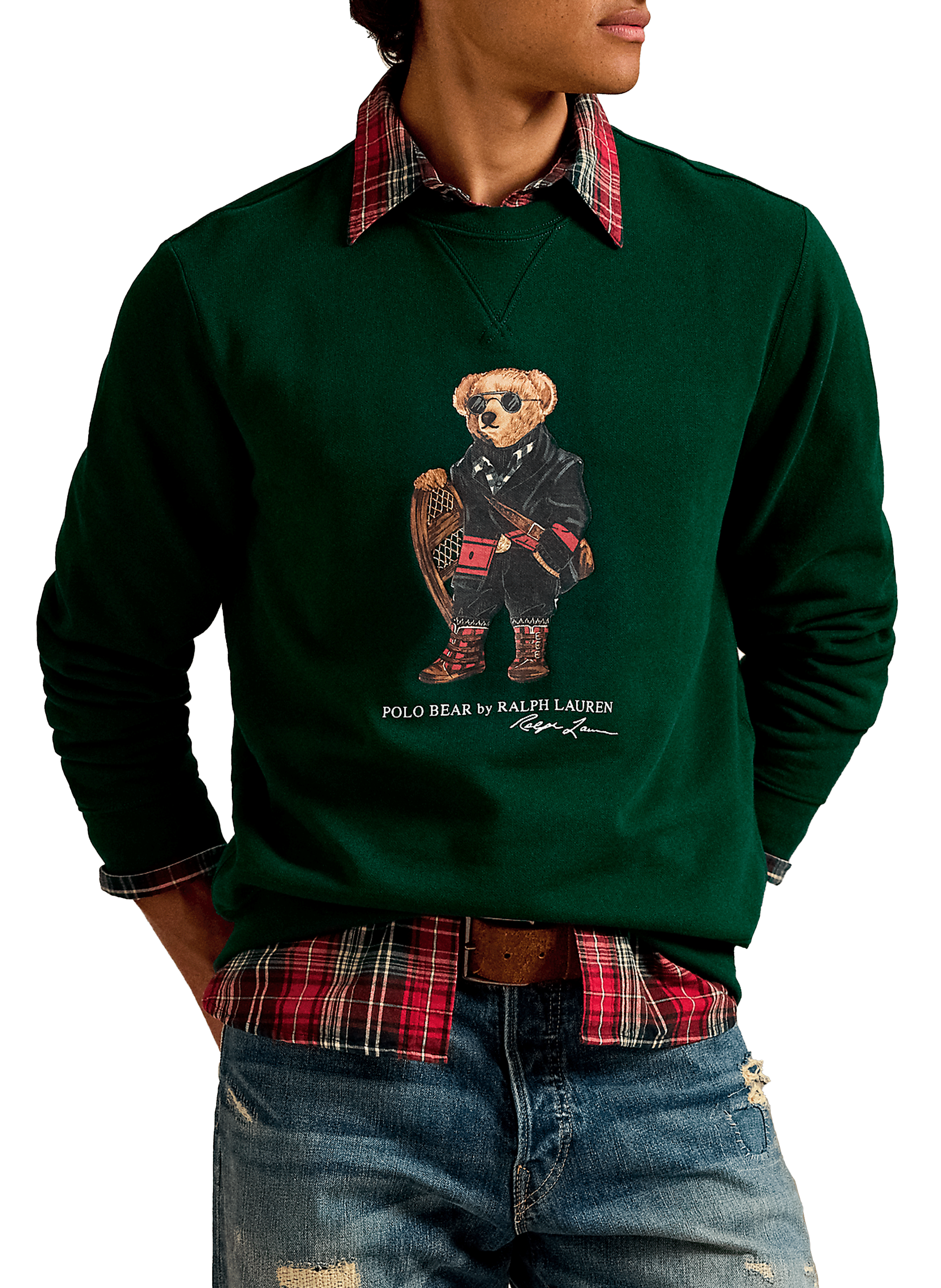 POLO RALPH LAUREN Pull en coton mélangé Vert