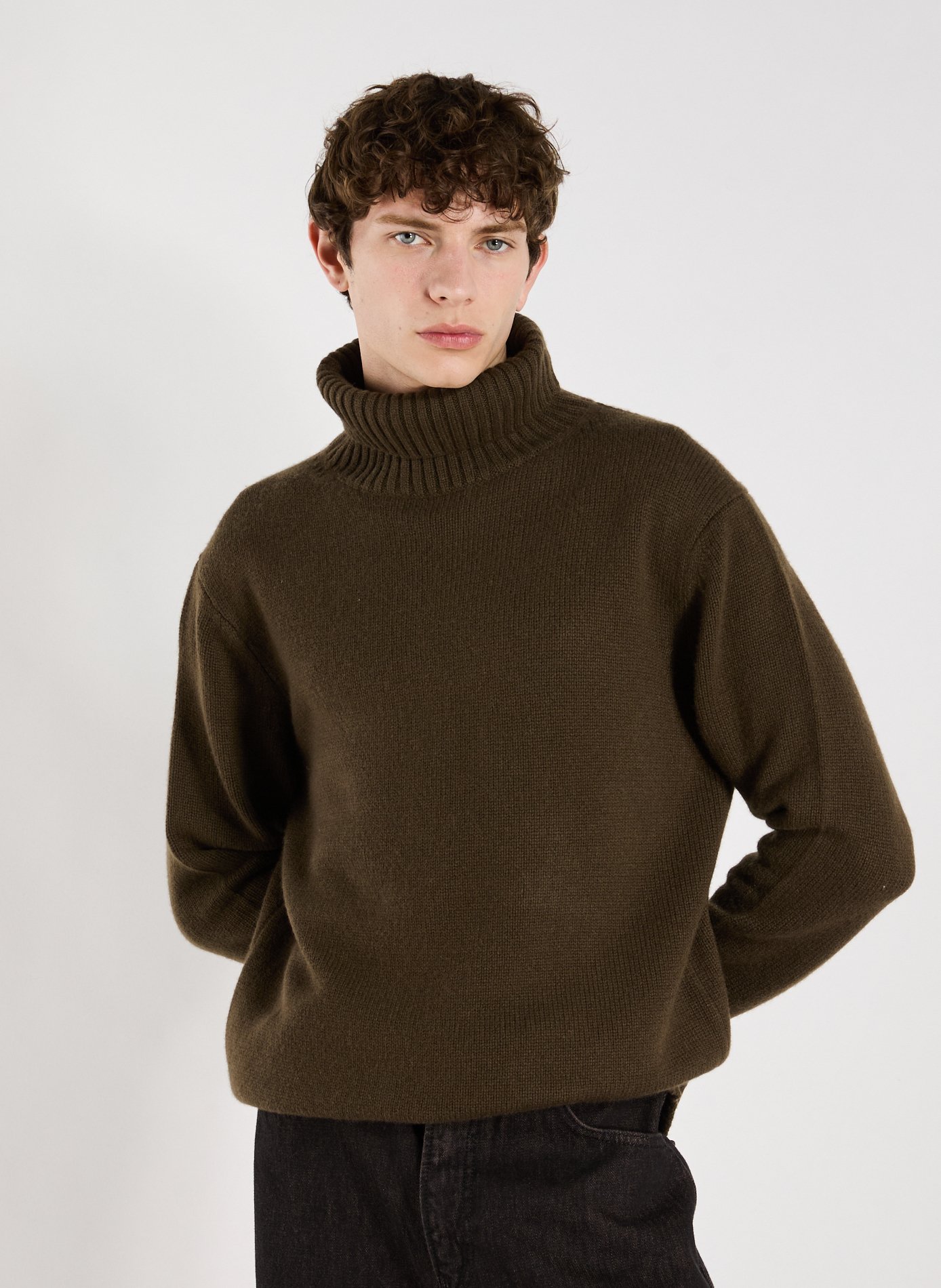 CLOSED Pull col roulé Vert