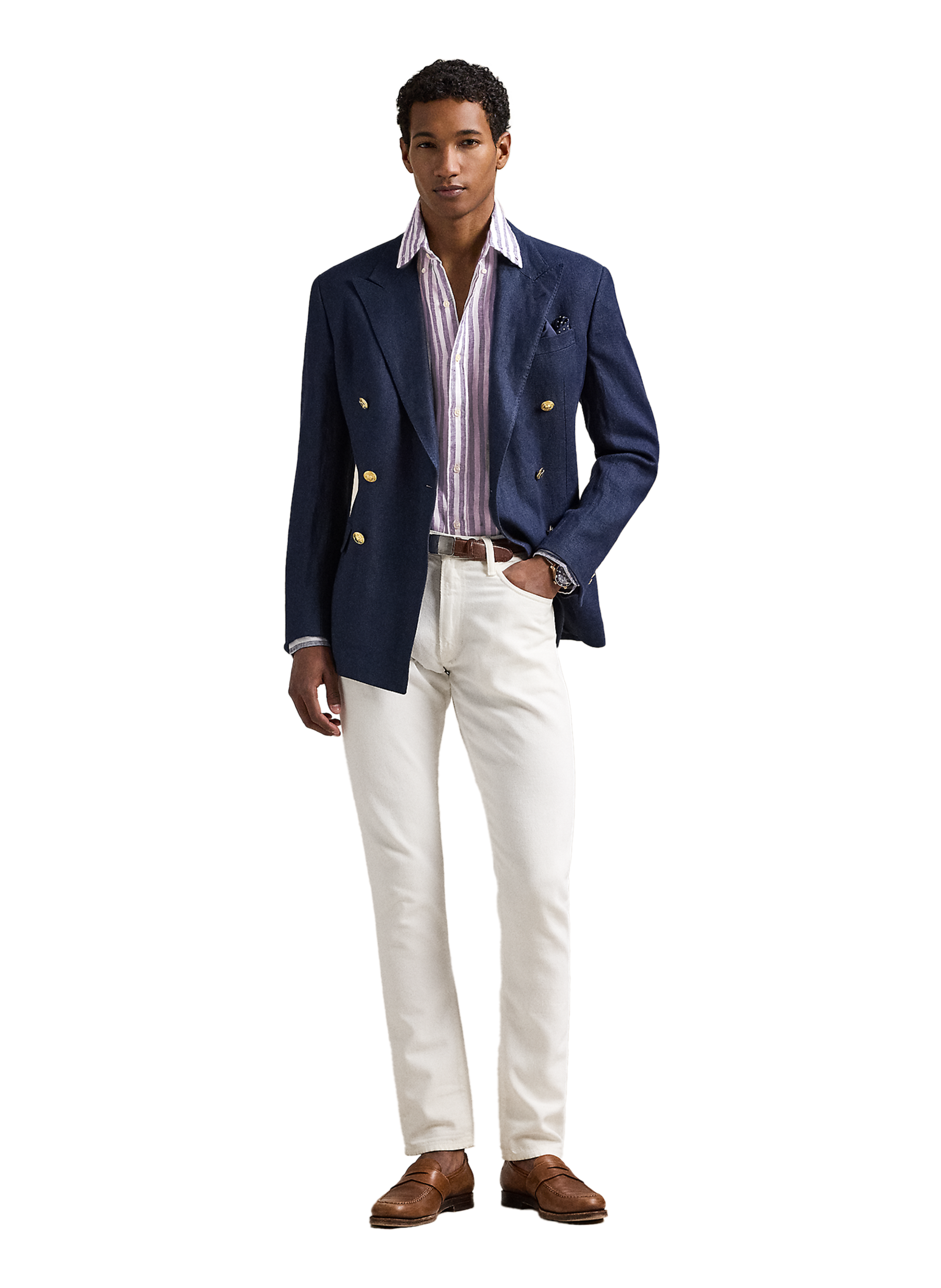 Striped linen shirt POLO RALPH LAUREN Multicolour