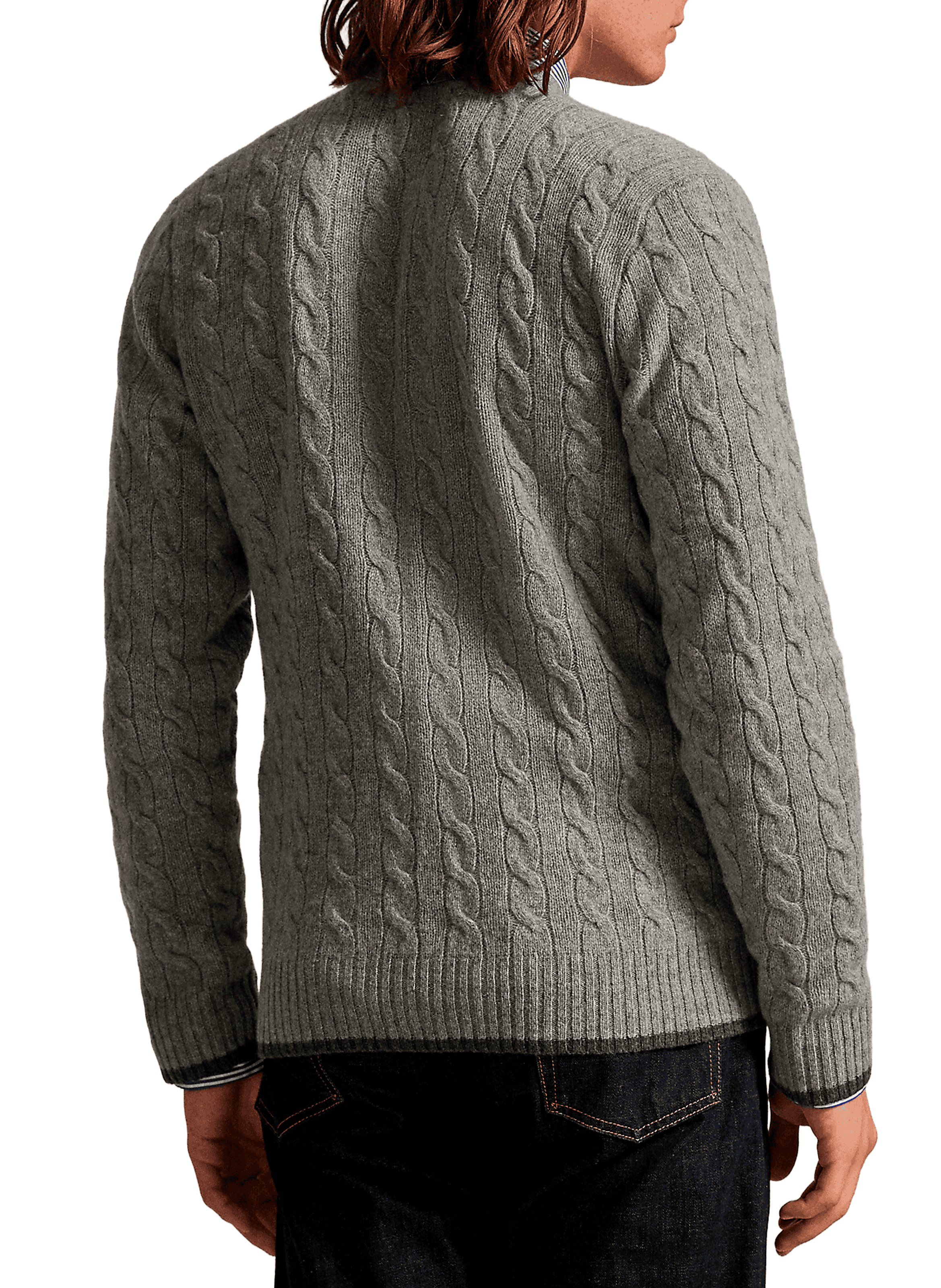 Gilet en laine et cachemire POLO RALPH LAUREN Gris