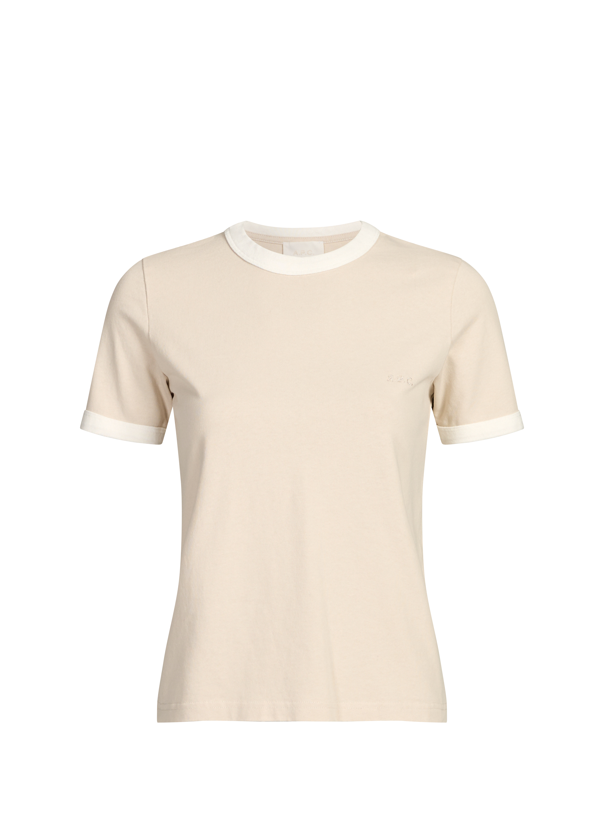 Classic Cotton T-Shirt A.P.C. Beige