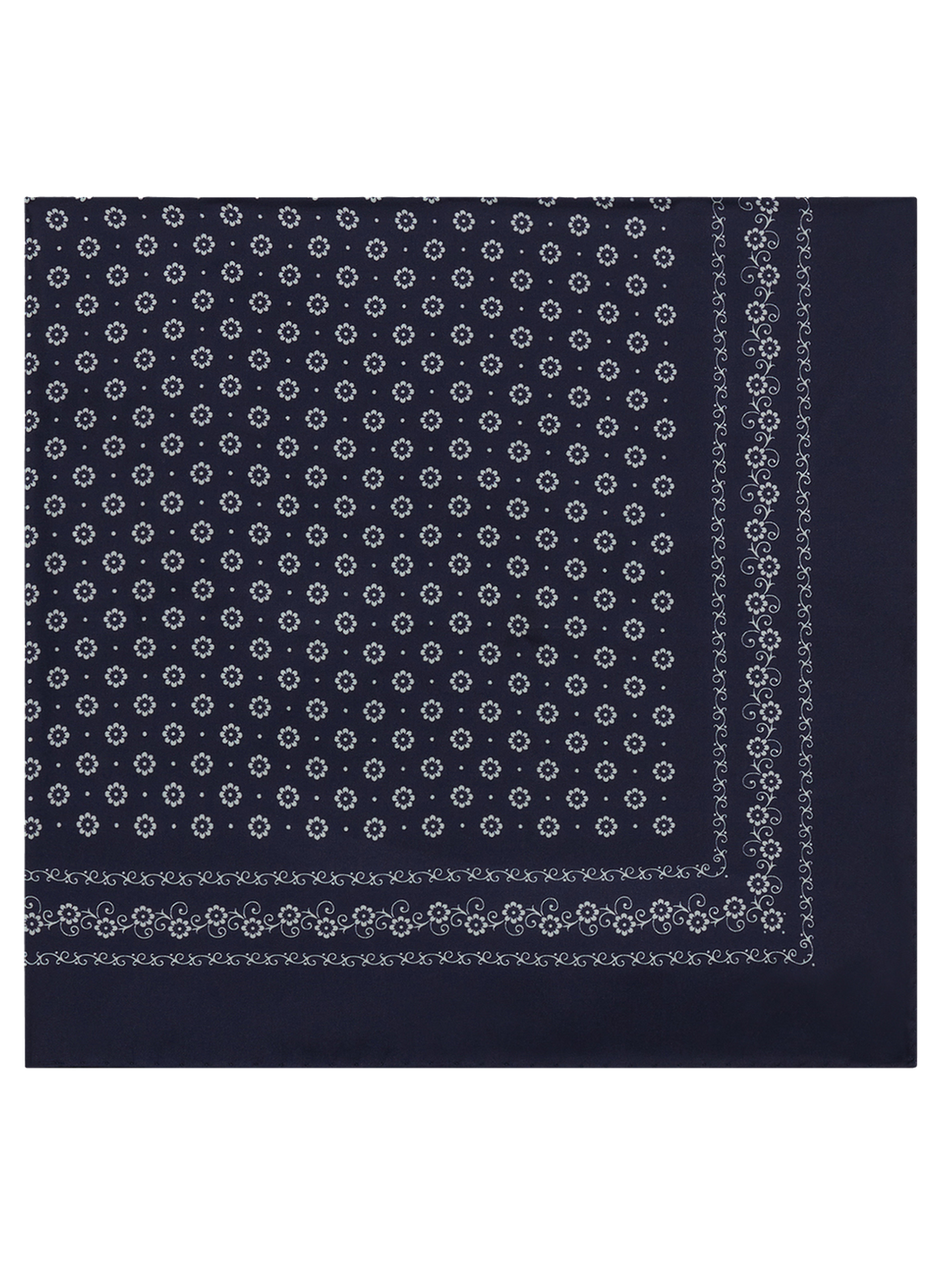 Carré imprimé en soie - felicia PABLO Bleu
