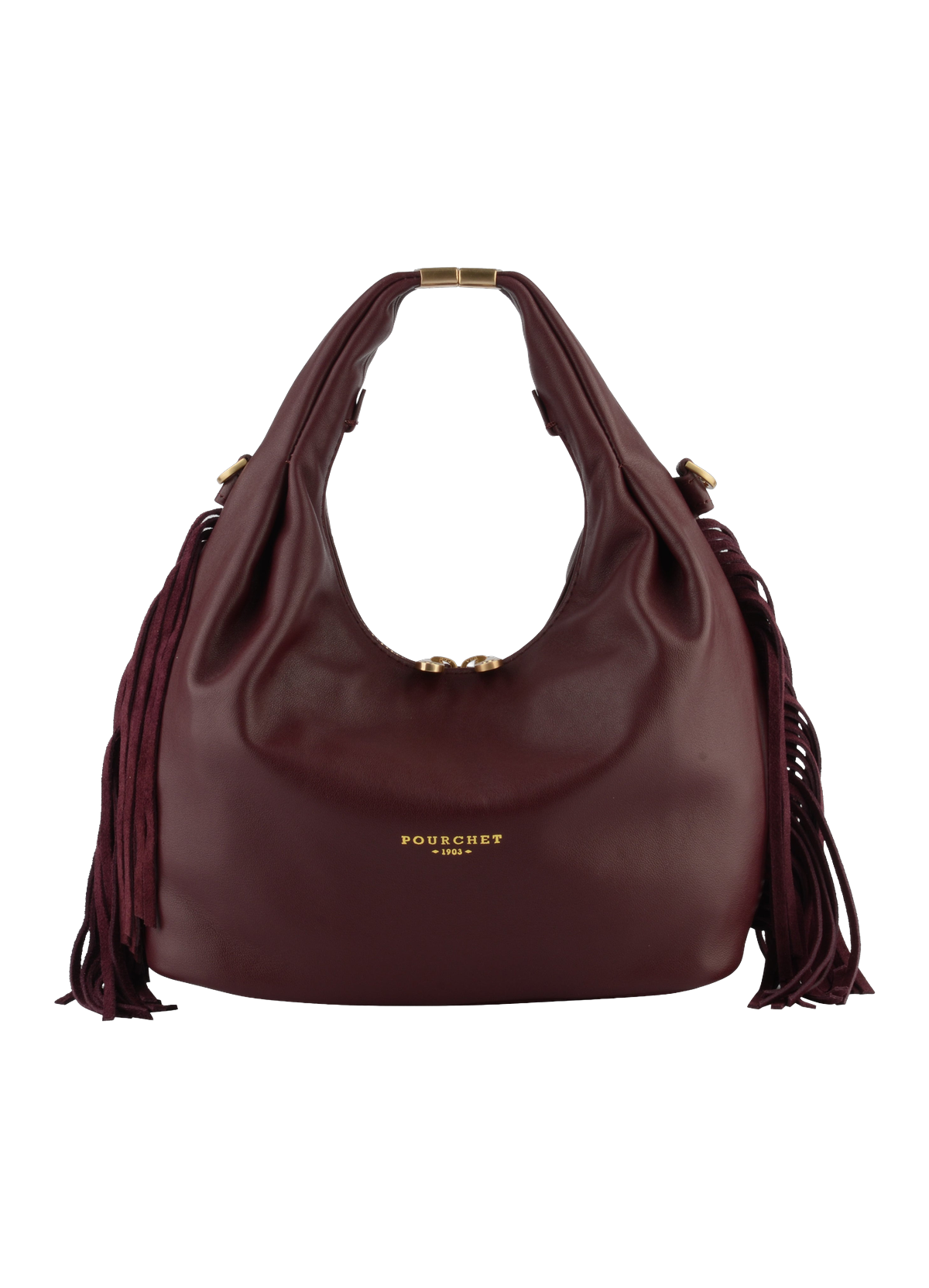 Arche à franges | sac porté main pm POURCHET Rouge