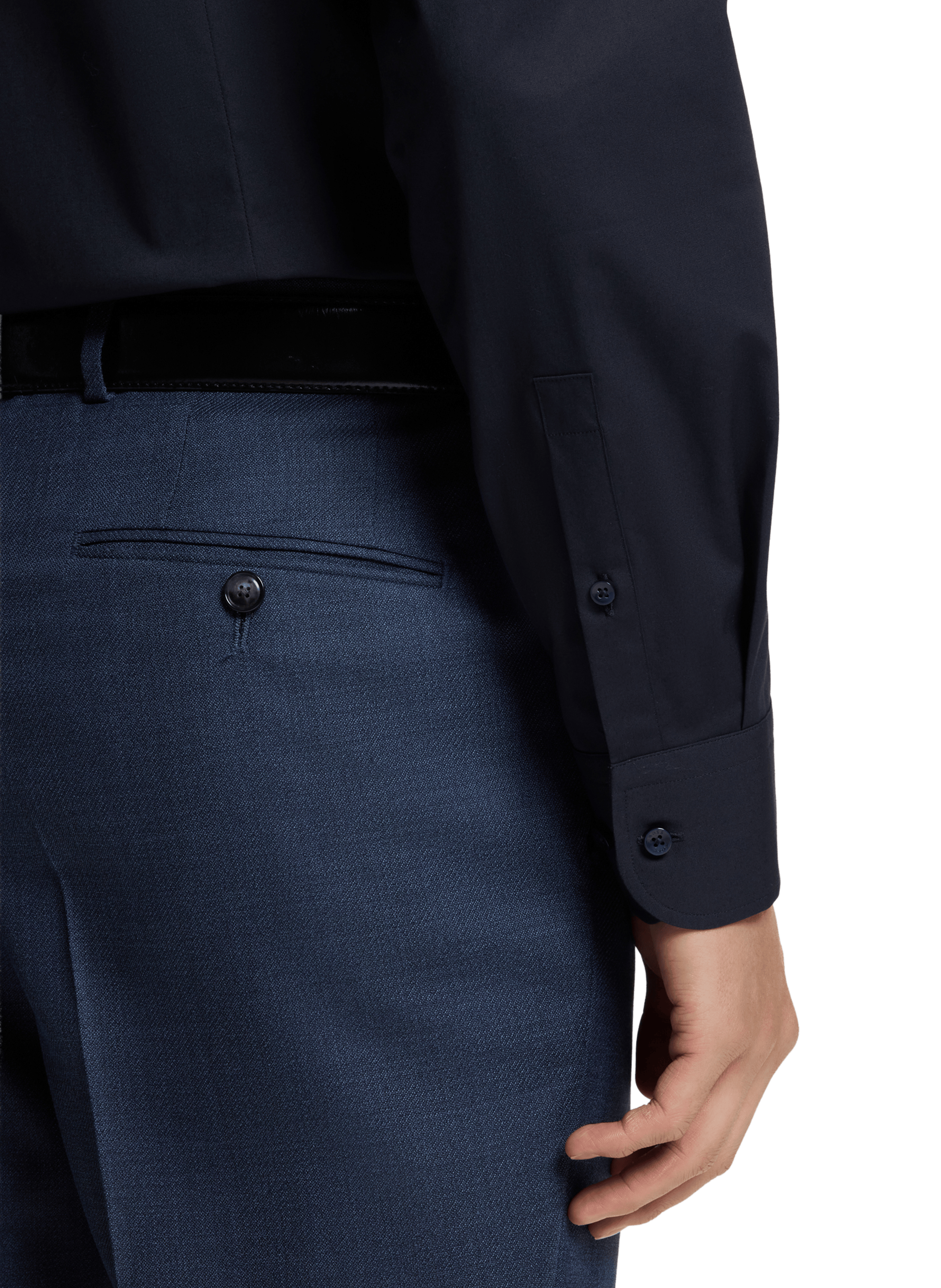 <p> Camicia slim in popeline di cotone stretch facile da stirare </p> BOSS Blu