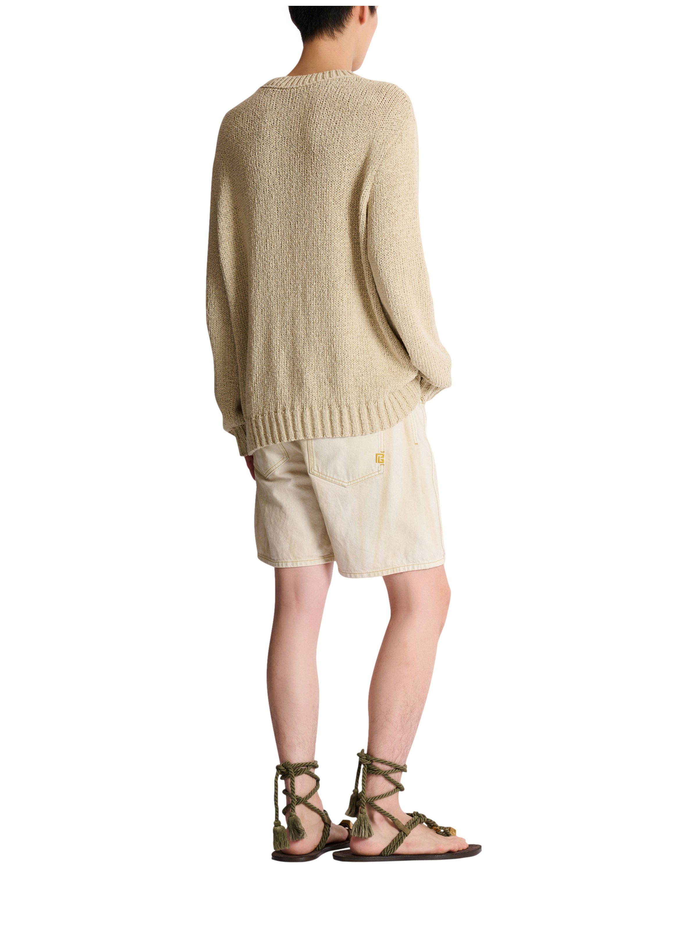 Pull en coton léger BALMAIN Beige