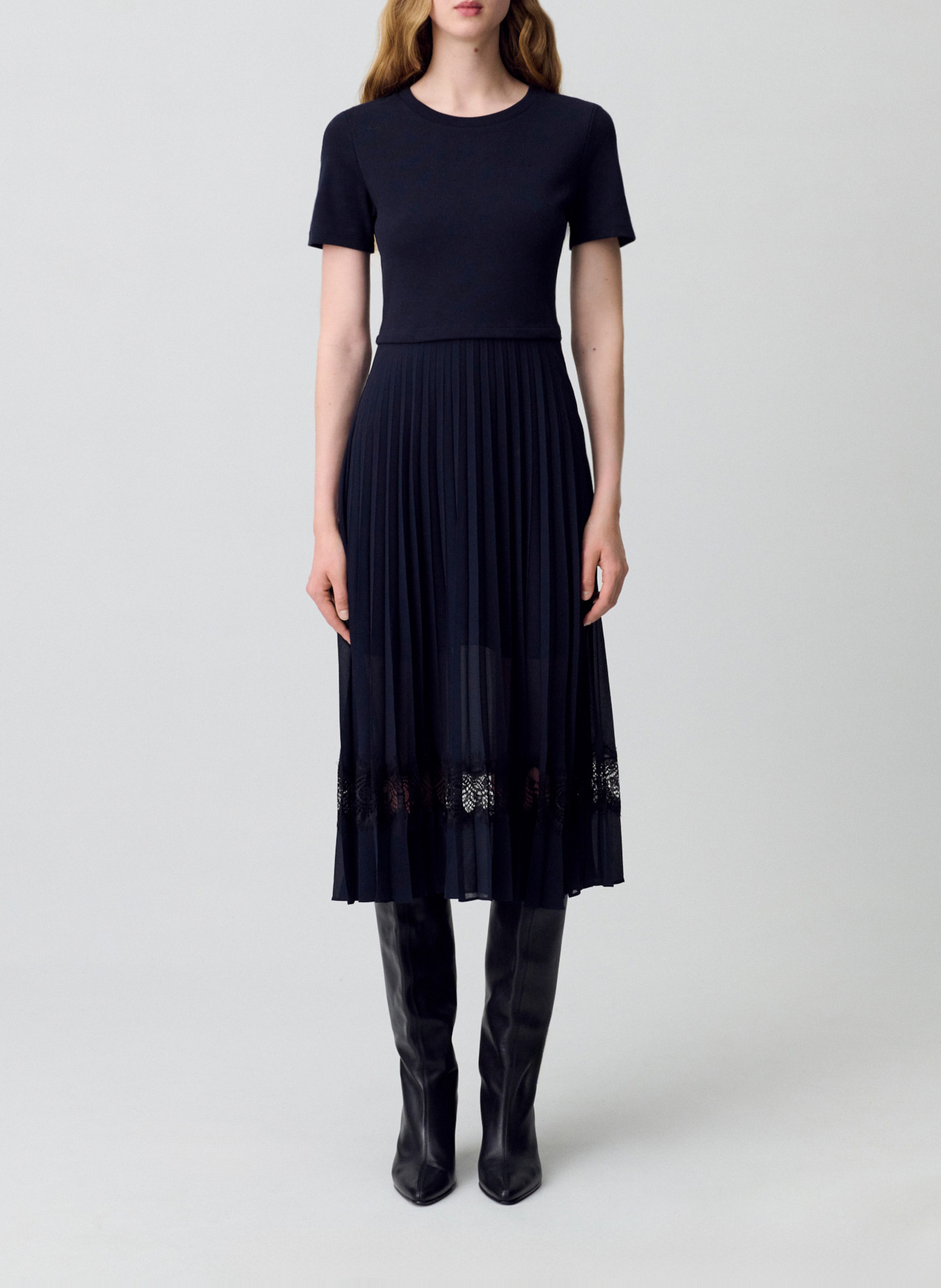 Robe longue à jupe plissée CLAUDIE PIERLOT Multicolore