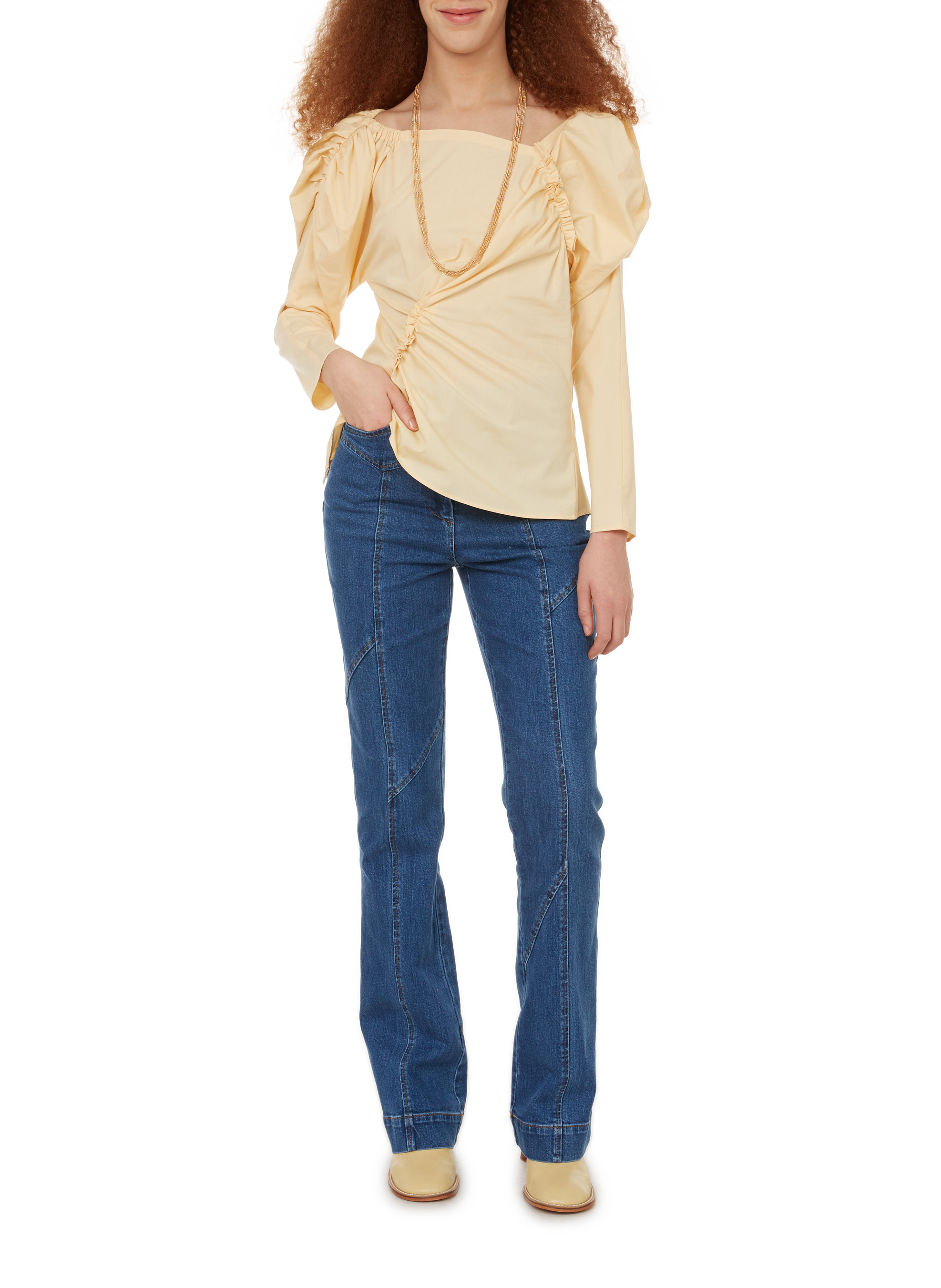 Cassie organic cotton blouse REJINA PYO Yellow