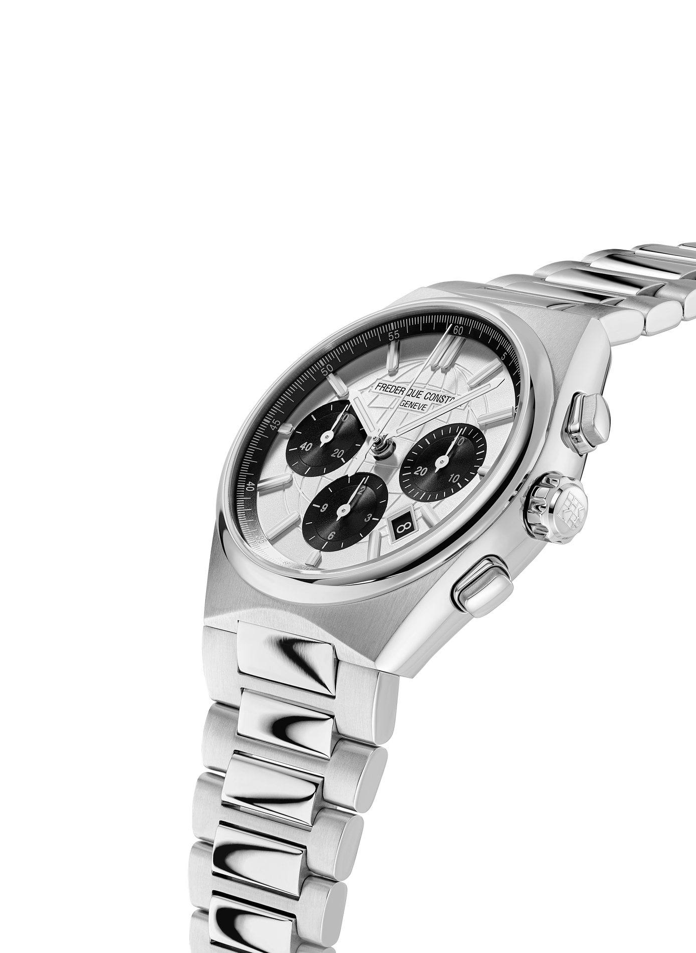 Montre Highlife Chronograph Automatic en acier inoxydable FREDERIQUE CONSTANT Blanc