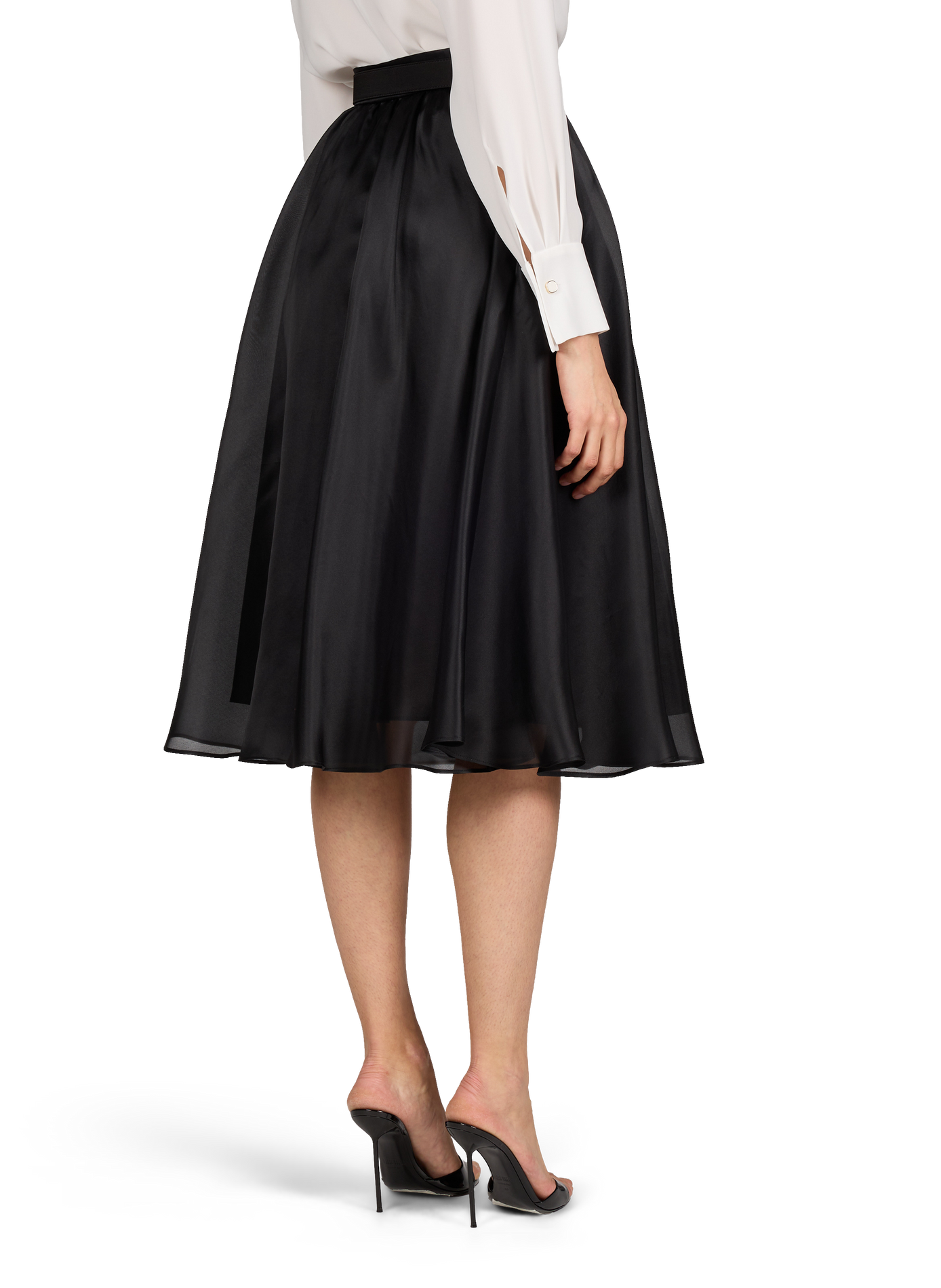 Flared silk skirt MAX MARA STUDIO Black