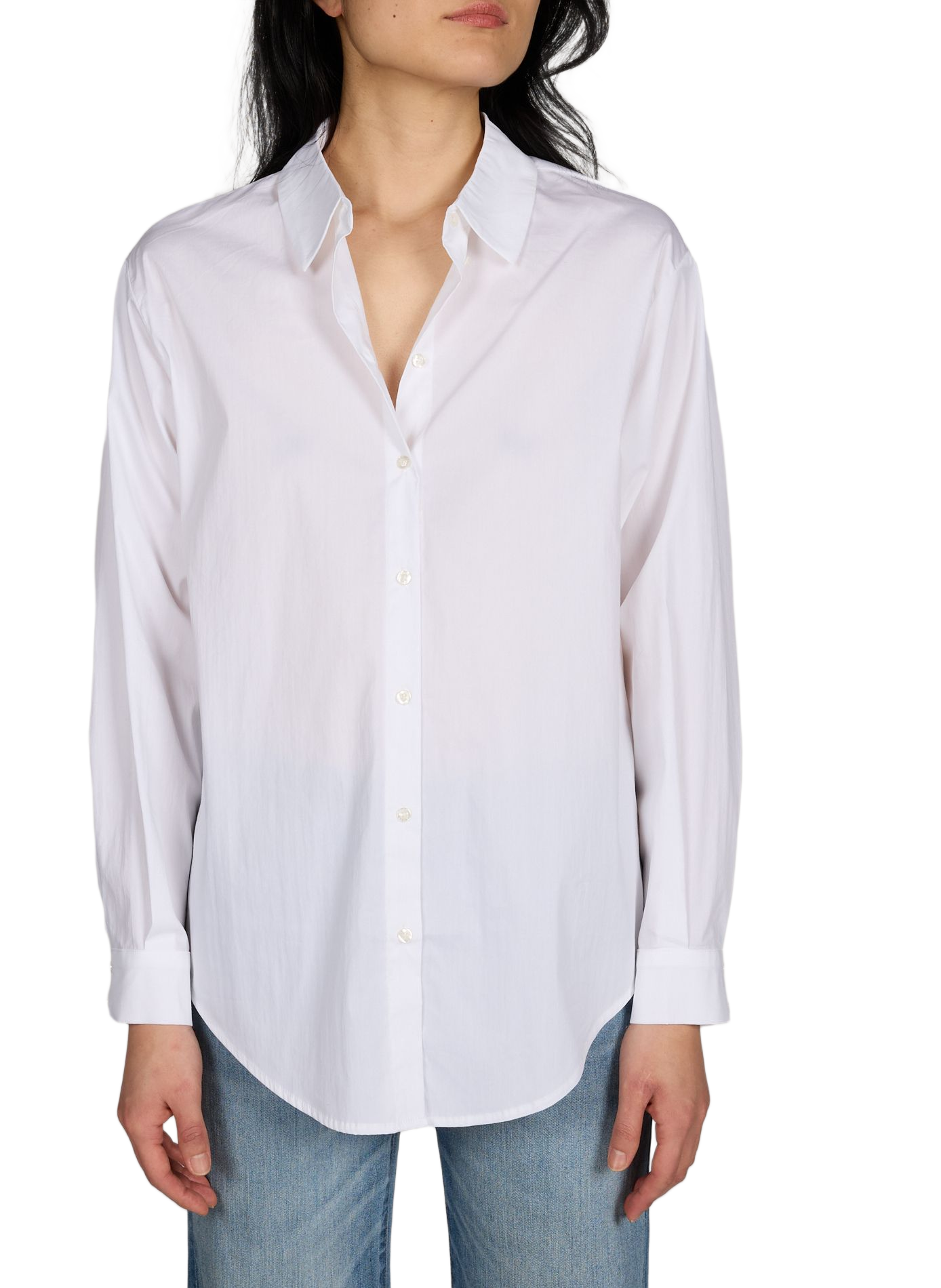 Straight cotton blend Shirt OBJECT White
