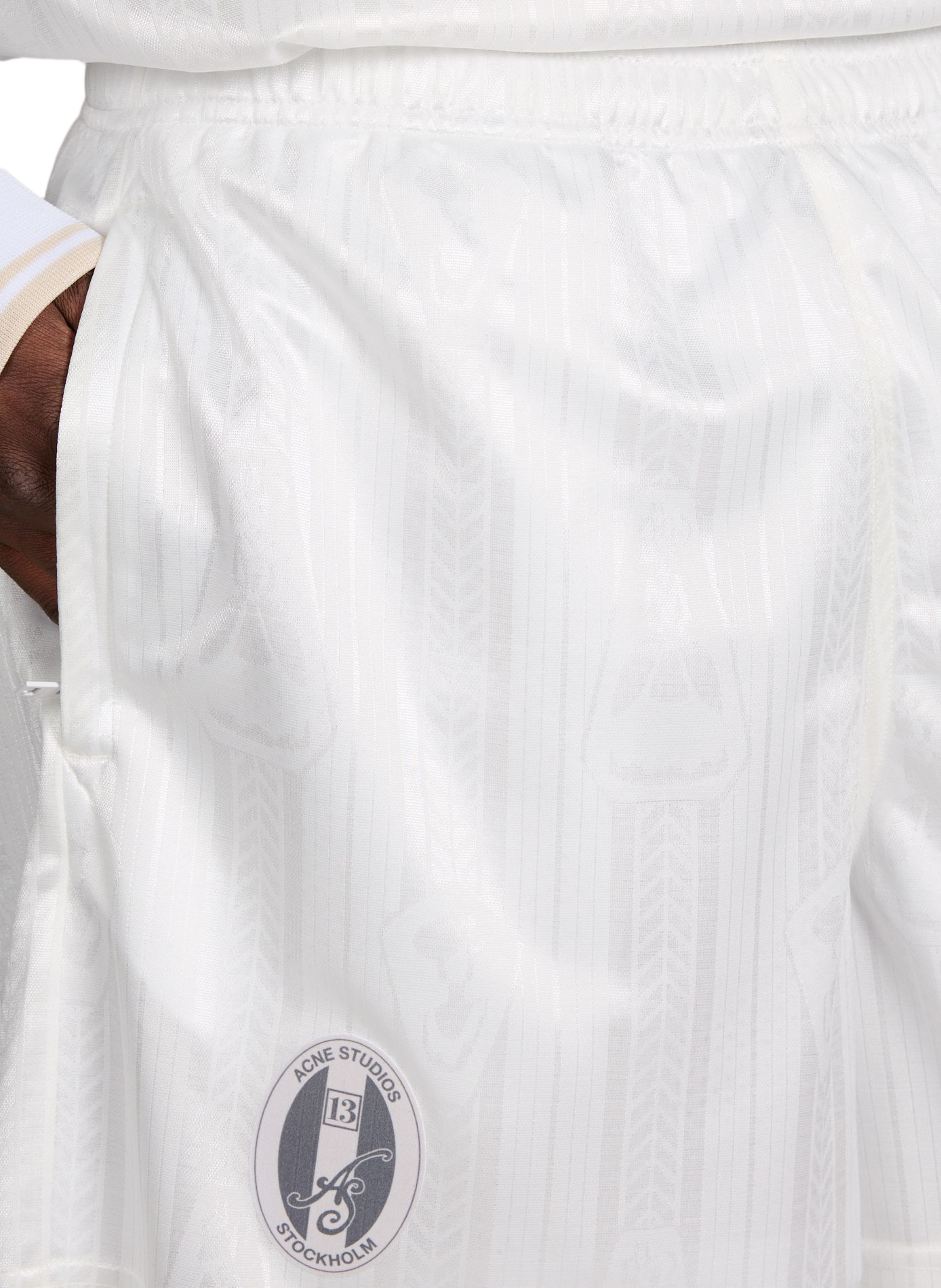 Short de sport droit court  ACNE STUDIOS Blanc