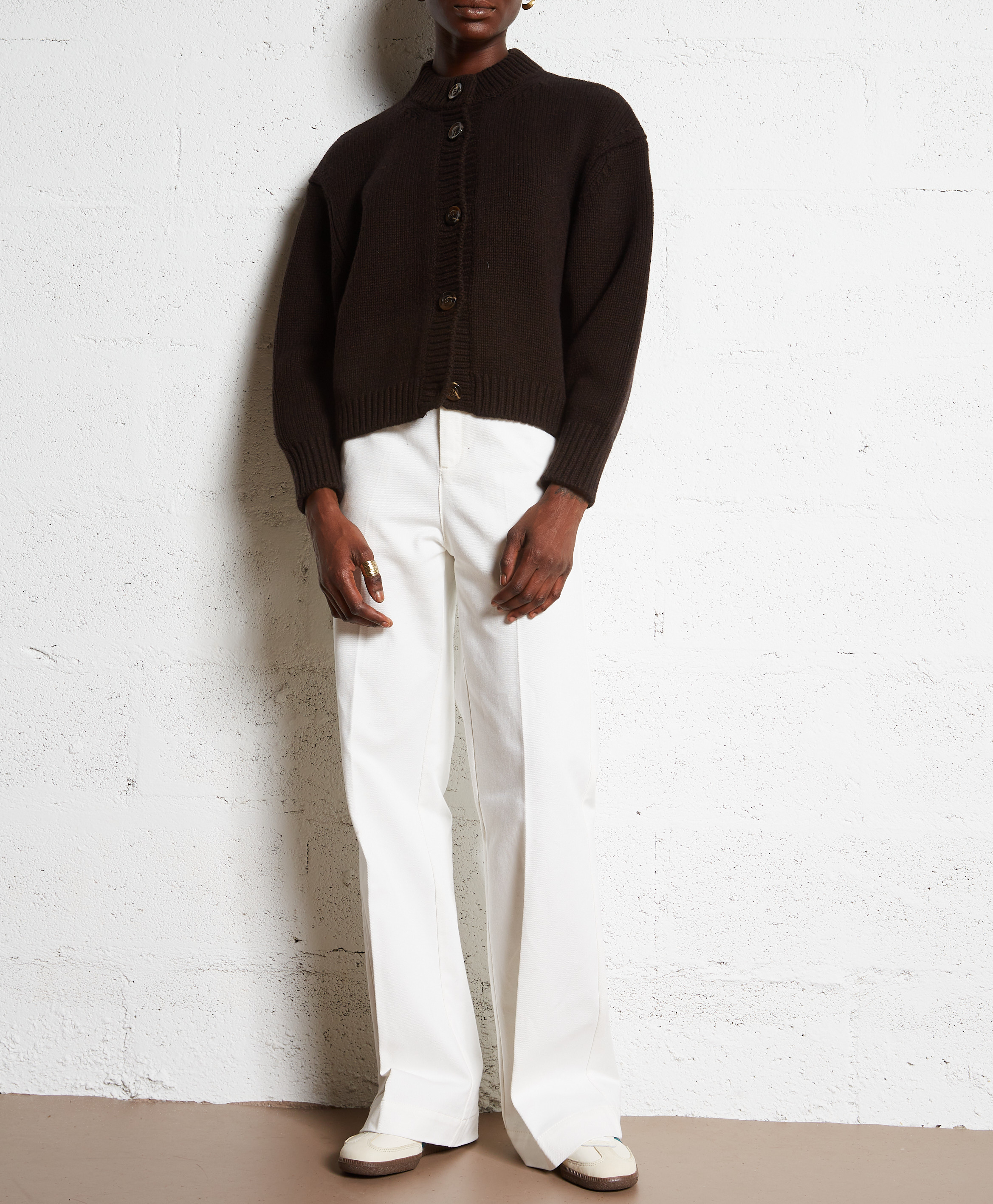 Jean large en coton california SOEUR Blanc